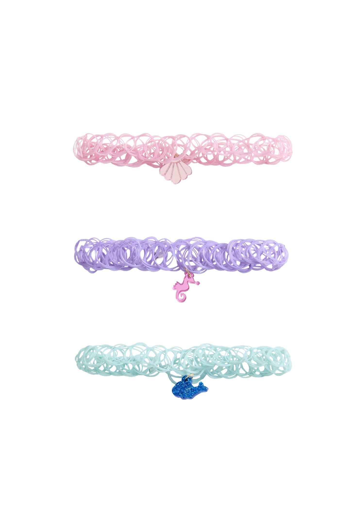 Pink Bracelets - Set Of 3, Kids Girls, Pink, large image number 1