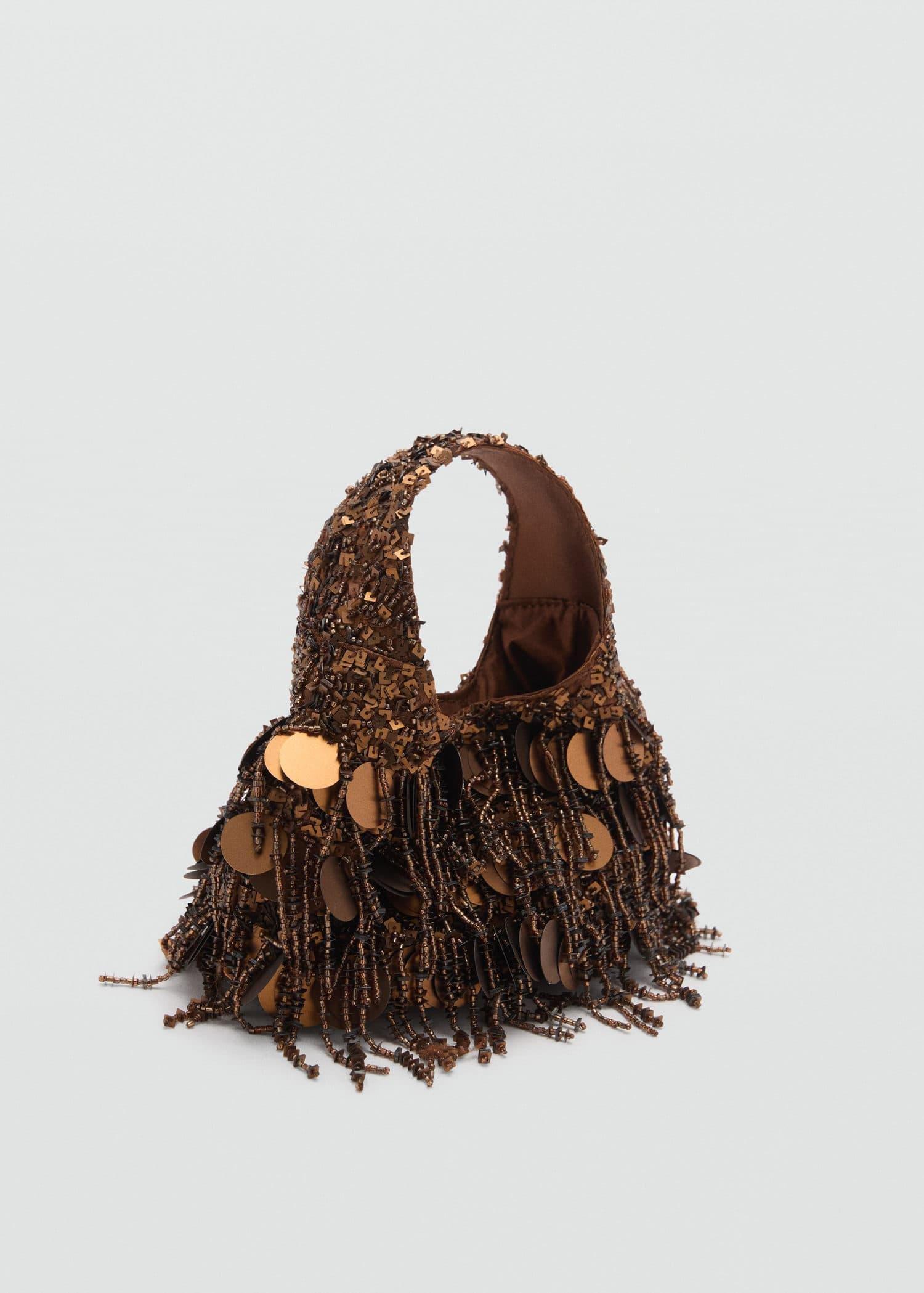 Copper Beaded Handbag, Rust - Copper, large image number 0