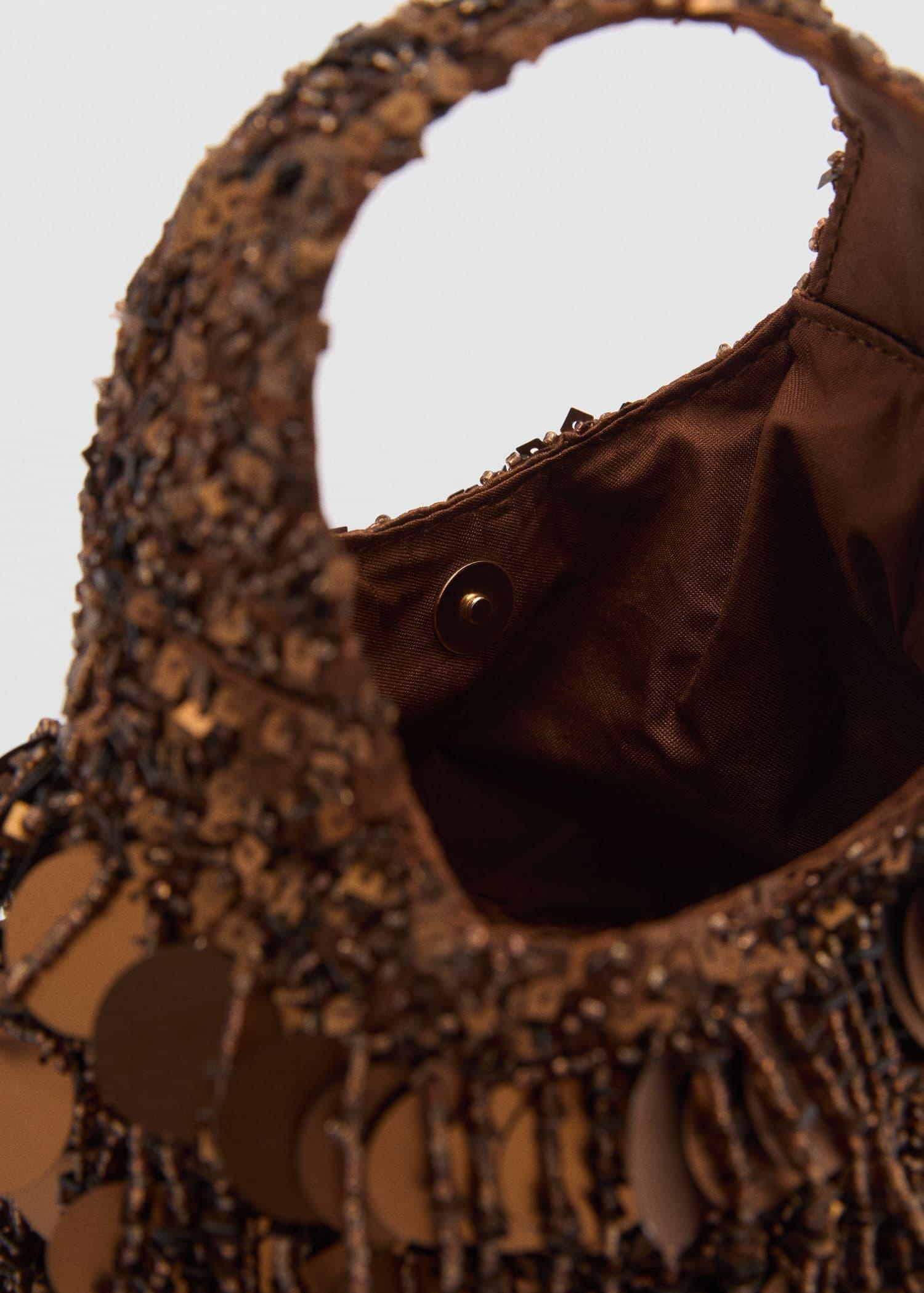 Copper Beaded Handbag, Rust - Copper, large image number 2