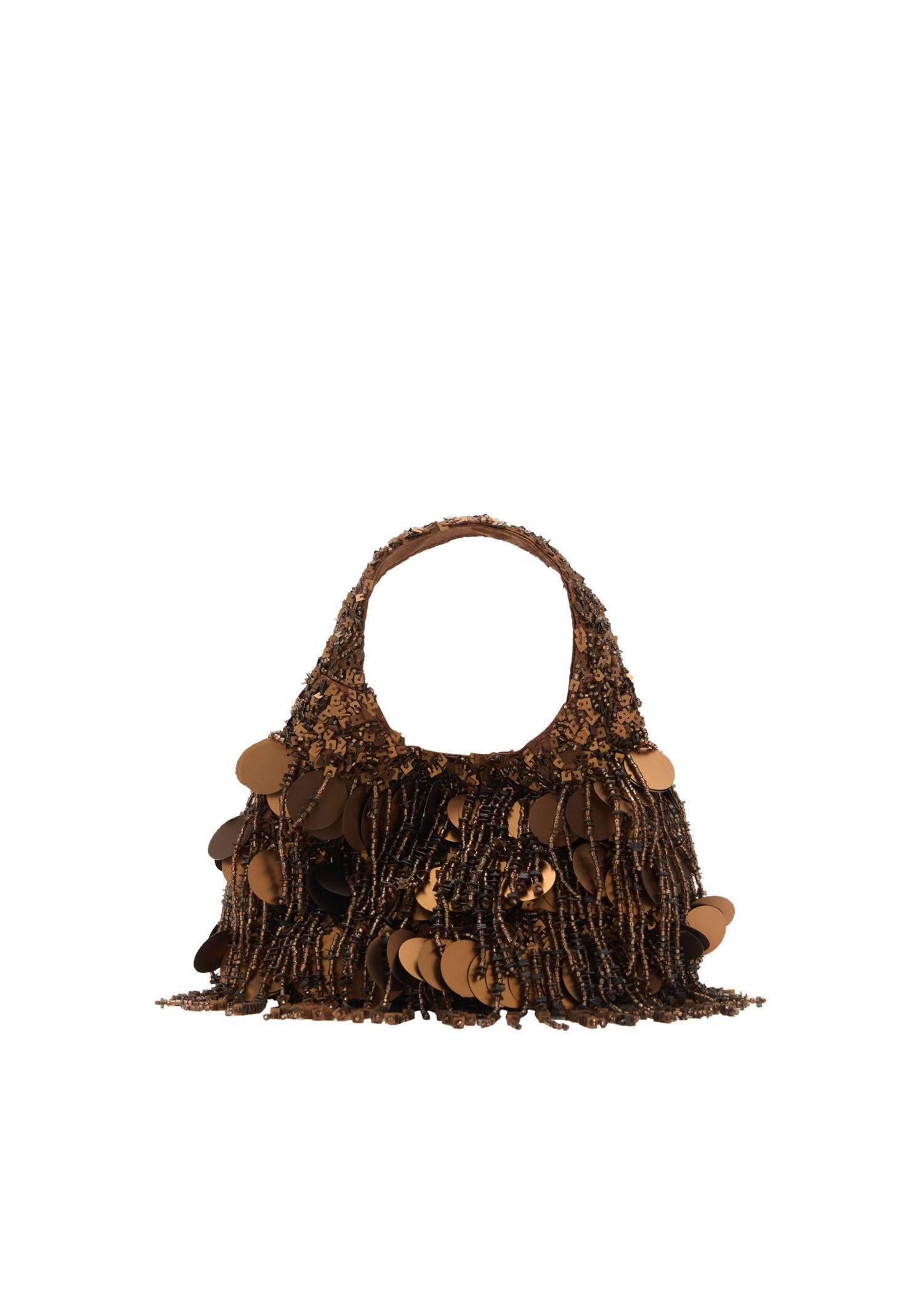 Copper Beaded Handbag, Rust - Copper, large image number 3
