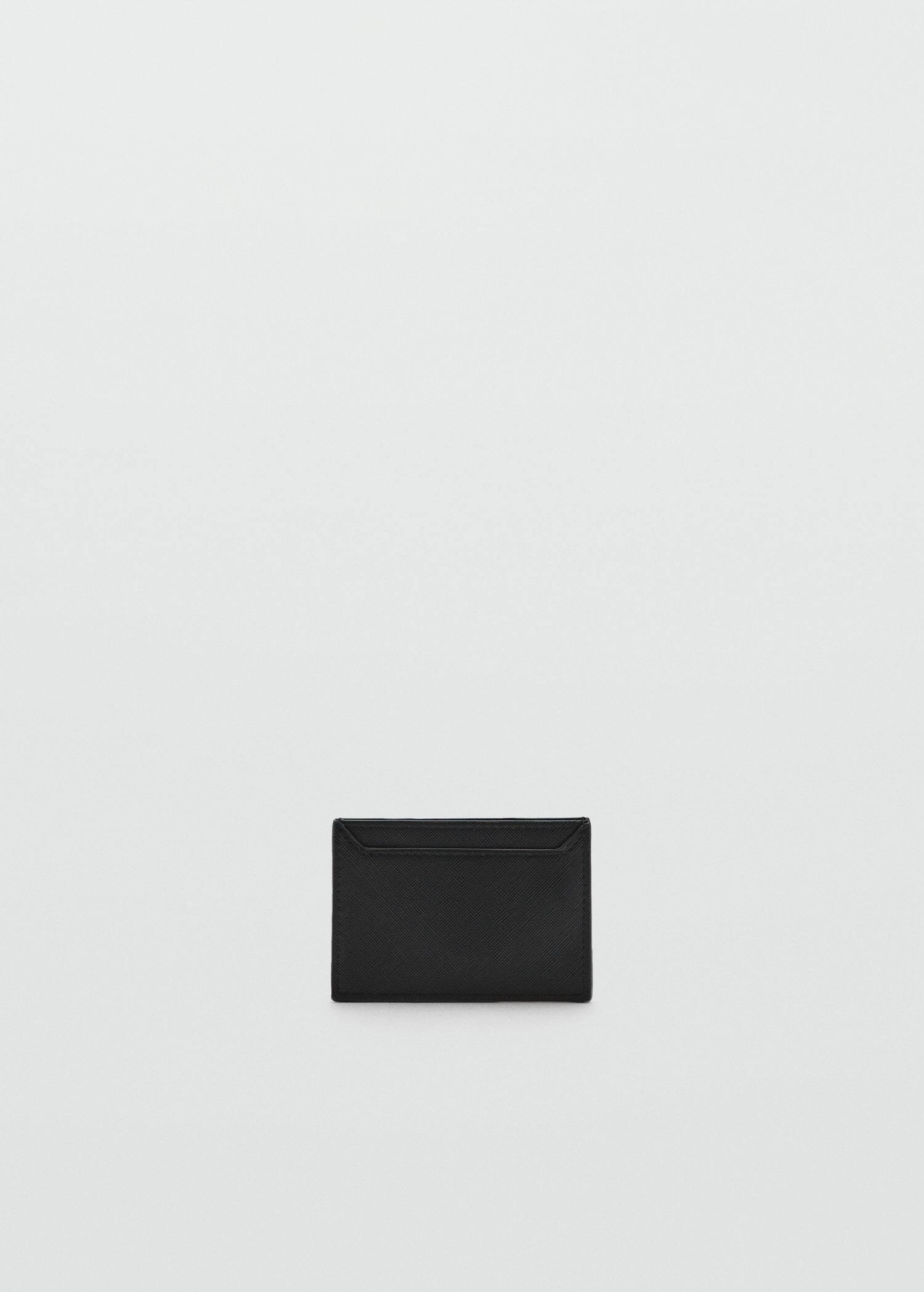 Black Saffiano-Effect Cardholder, Black, large image number 1