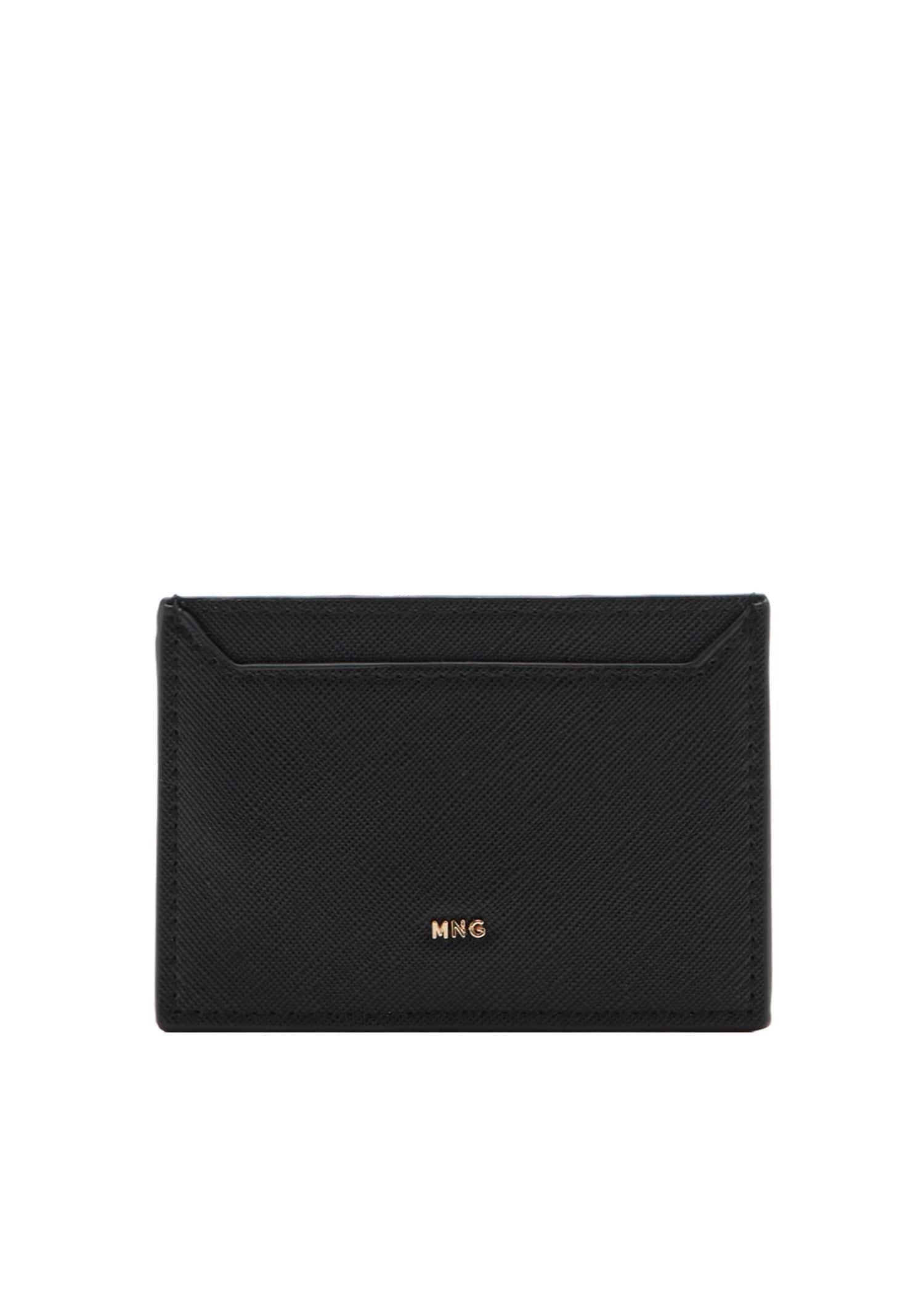 Black Saffiano-Effect Cardholder, Black, large image number 3