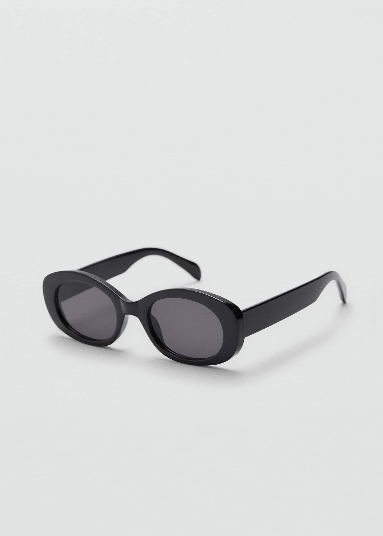 Black Acetate Frame Sunglasses, Black, large image number 0