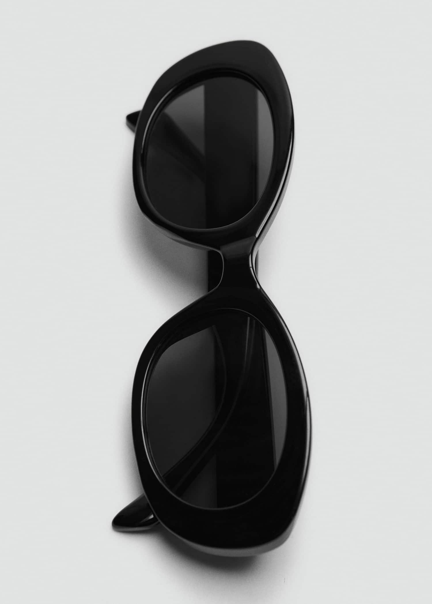 Black Acetate Frame Sunglasses, Black, large image number 2