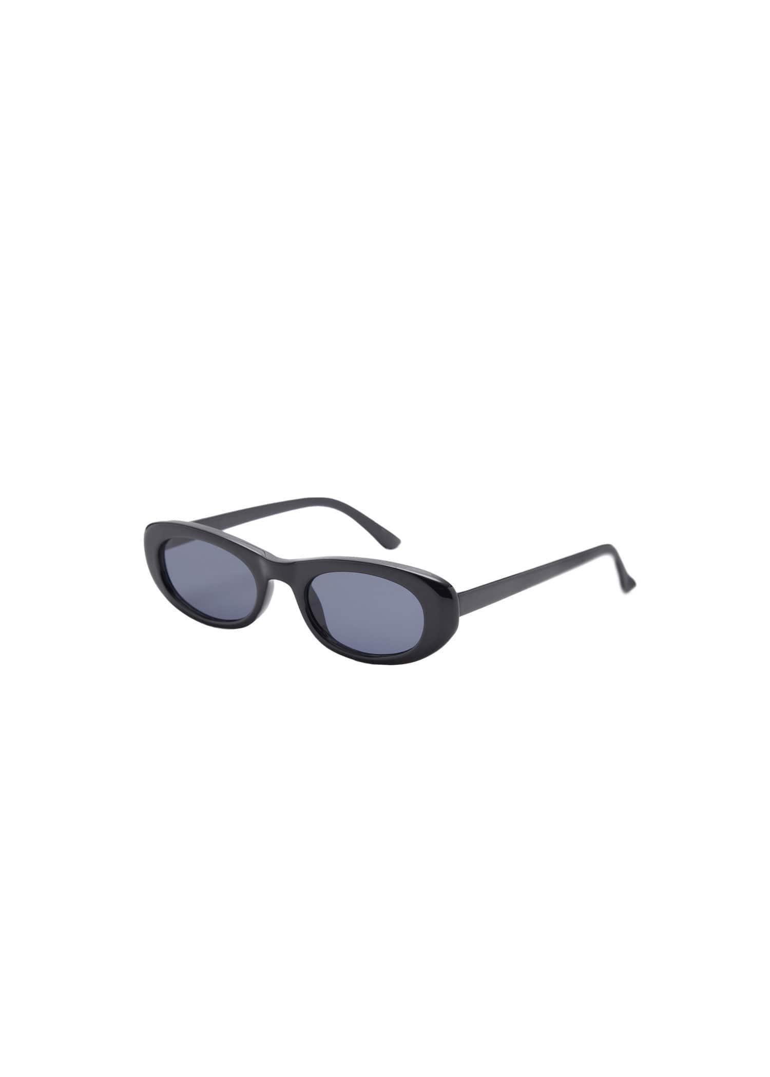 Black Oval Sunglasses, Black, large image number 3