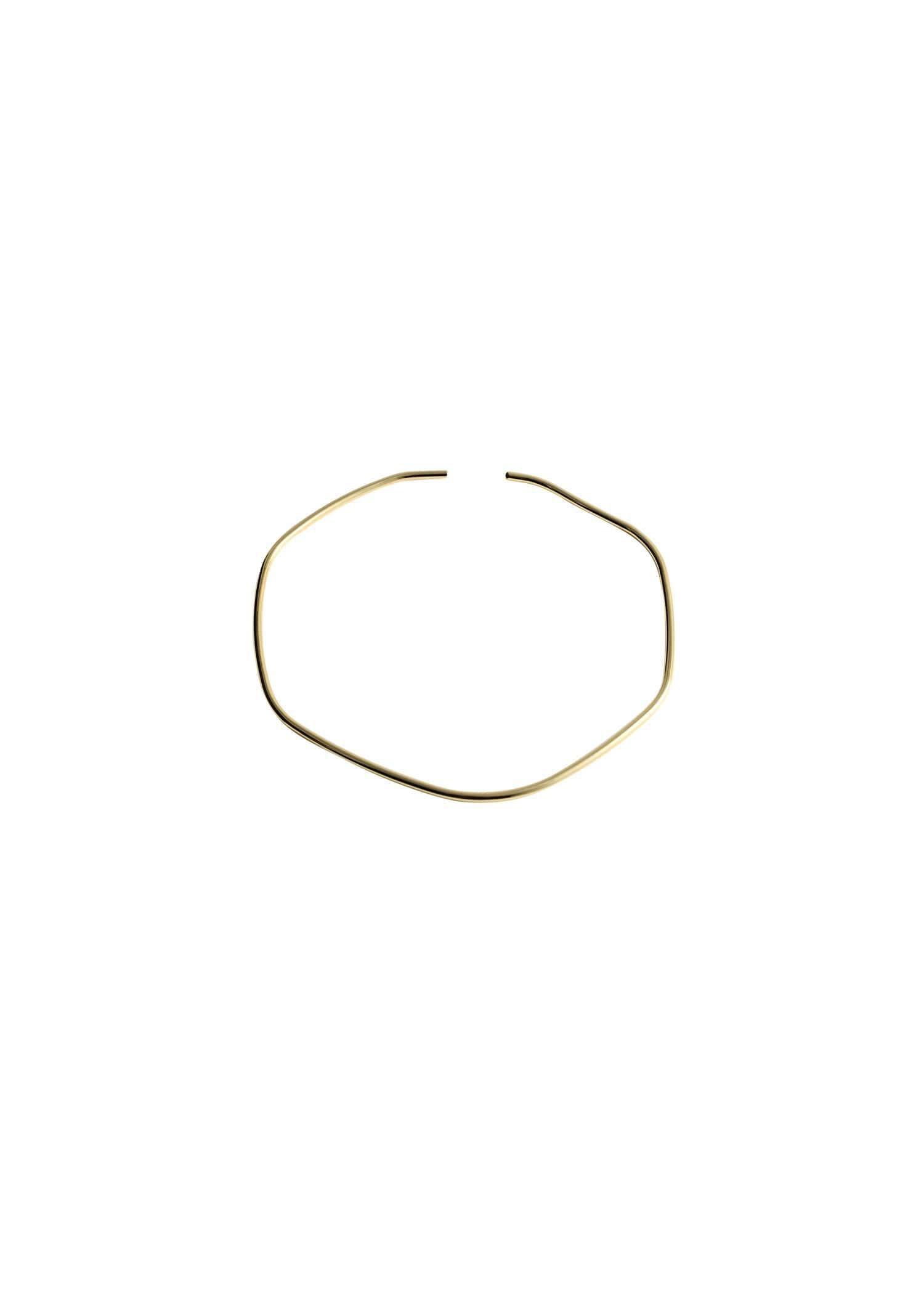 Gold Rigid Choker Collar, Gold, large image number 2