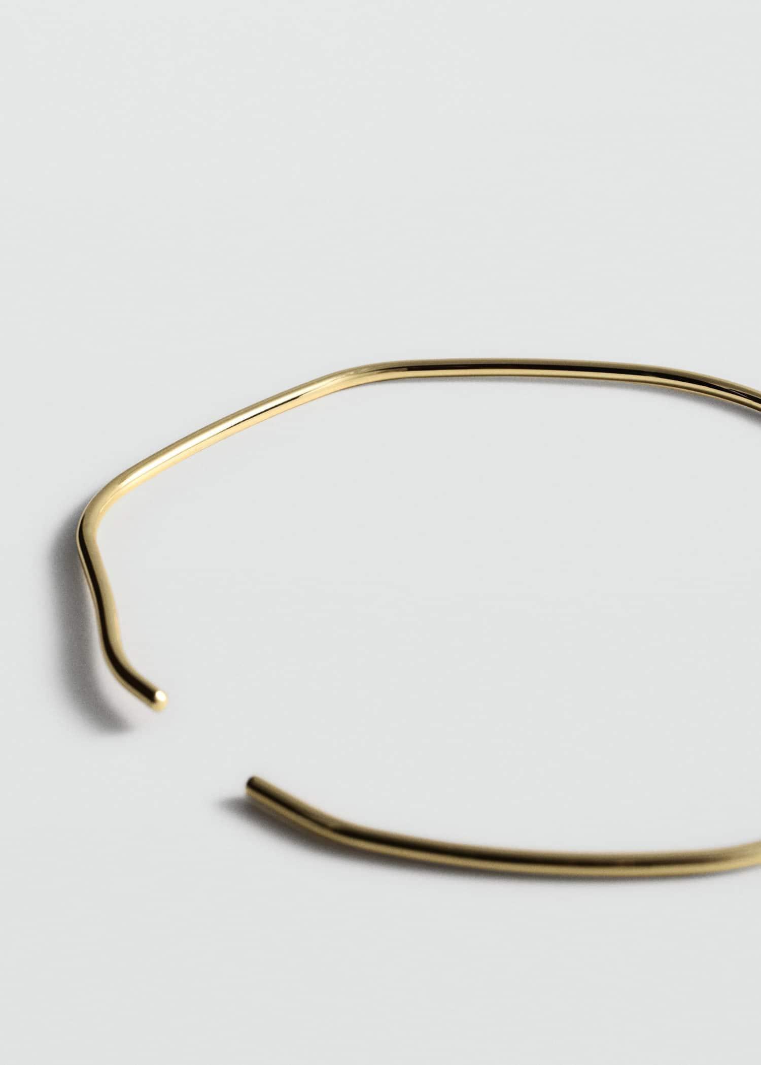 Gold Rigid Choker Collar, Gold, large image number 4