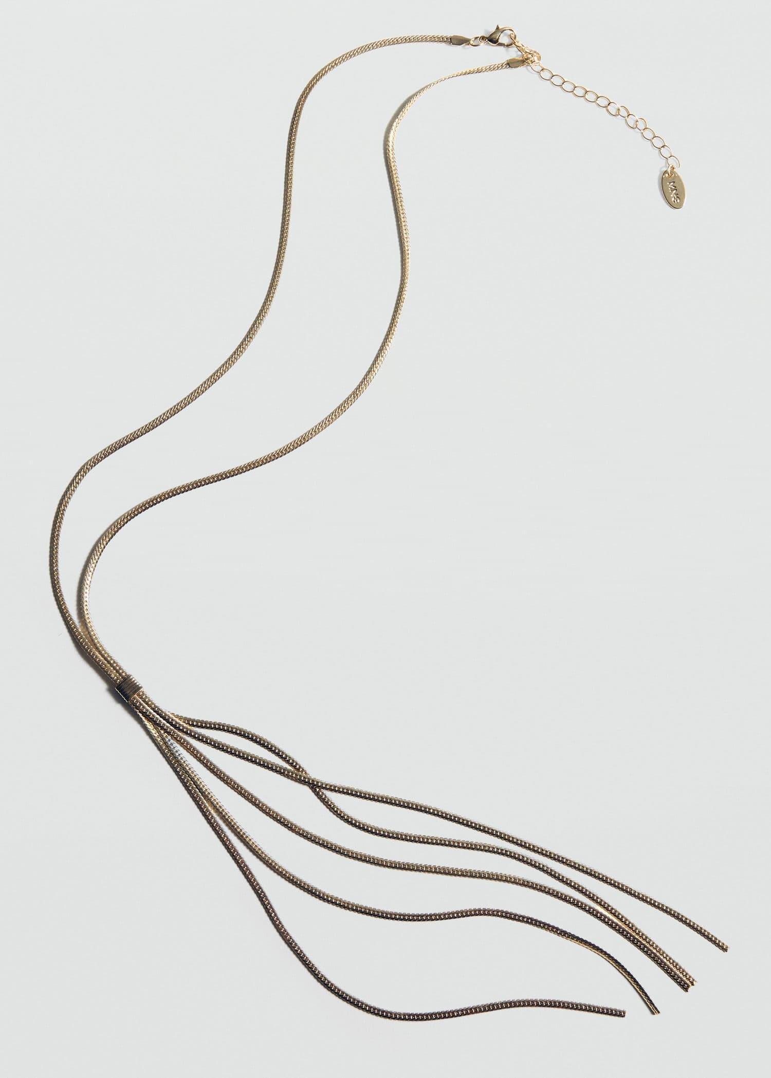 Gold Long Chain Necklace, Gold, large image number 1