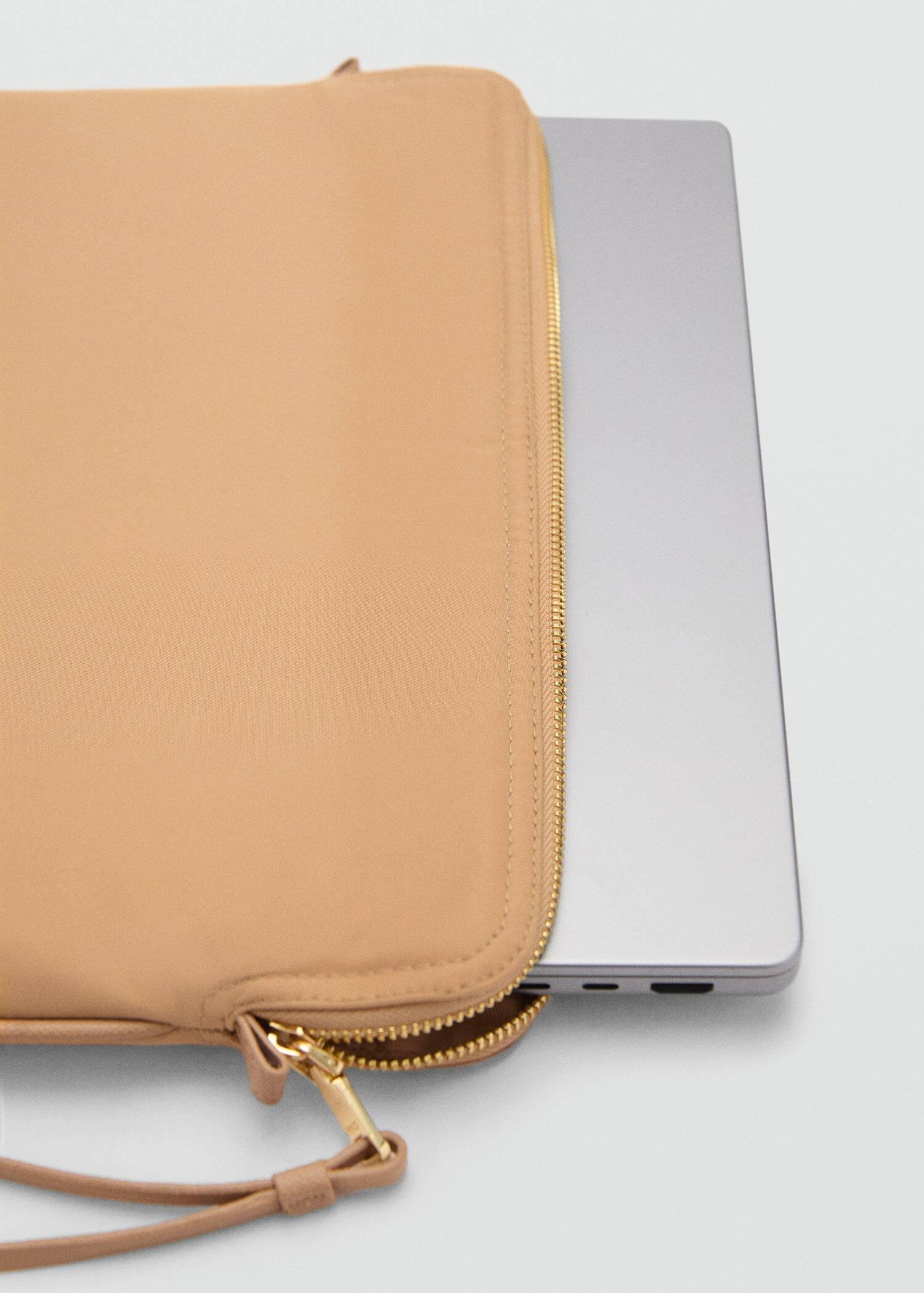 Beige Logo Laptop Case, Light Beige, large image number 2