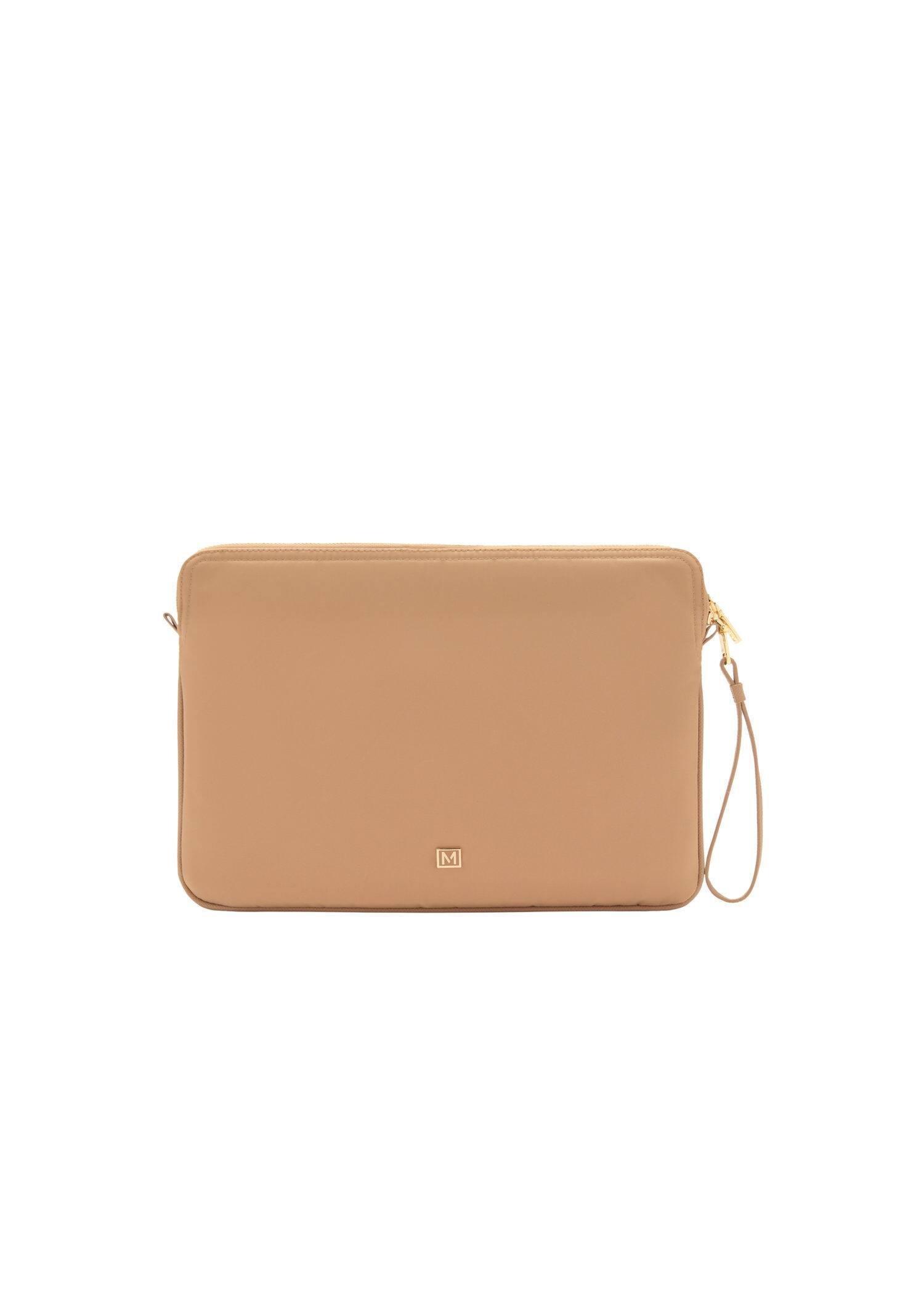 Beige Logo Laptop Case, Light Beige, large image number 3