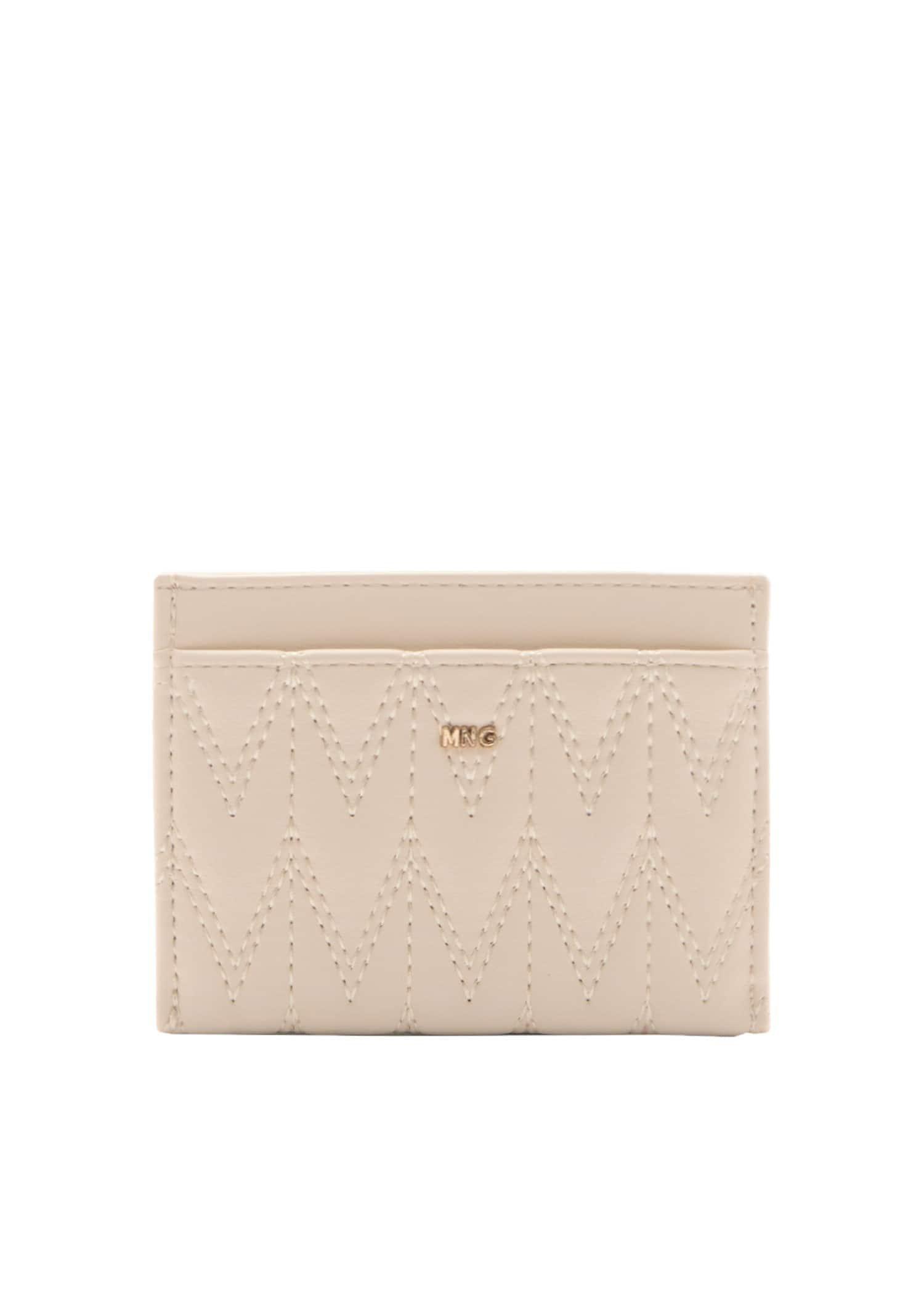 White Quilted Cardholder With Logo, 0201_02, large image number 0