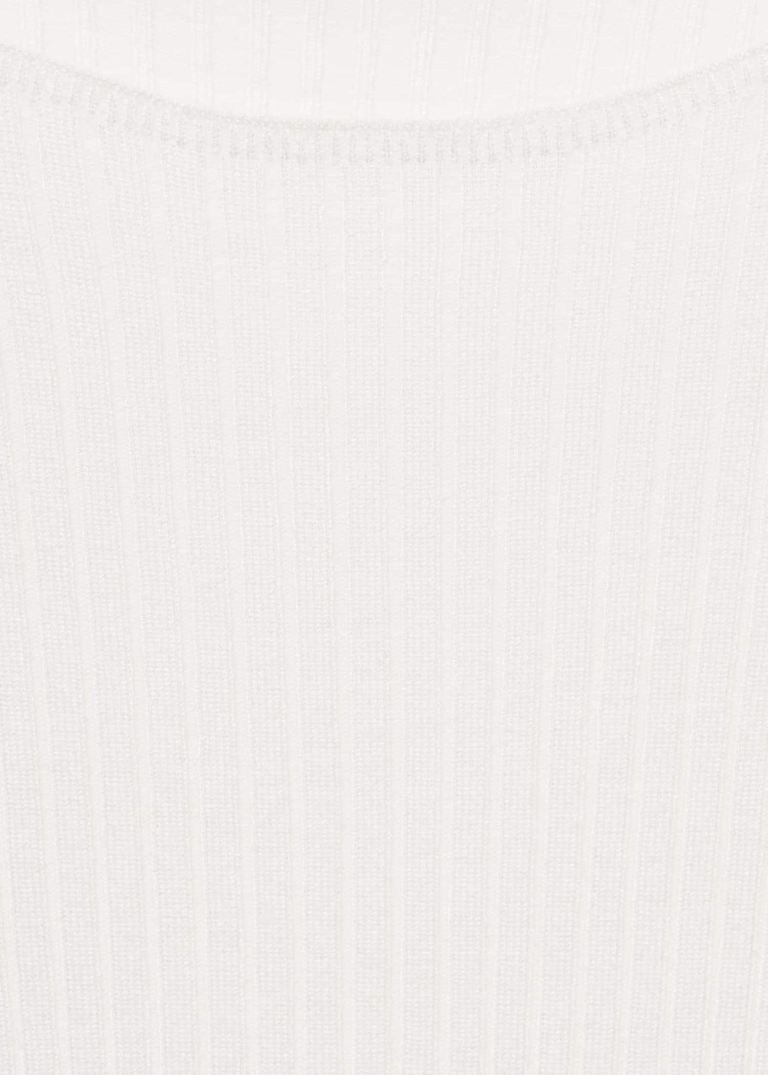 White Short-Sleeve Knitted T-Shirt, , large image number 4