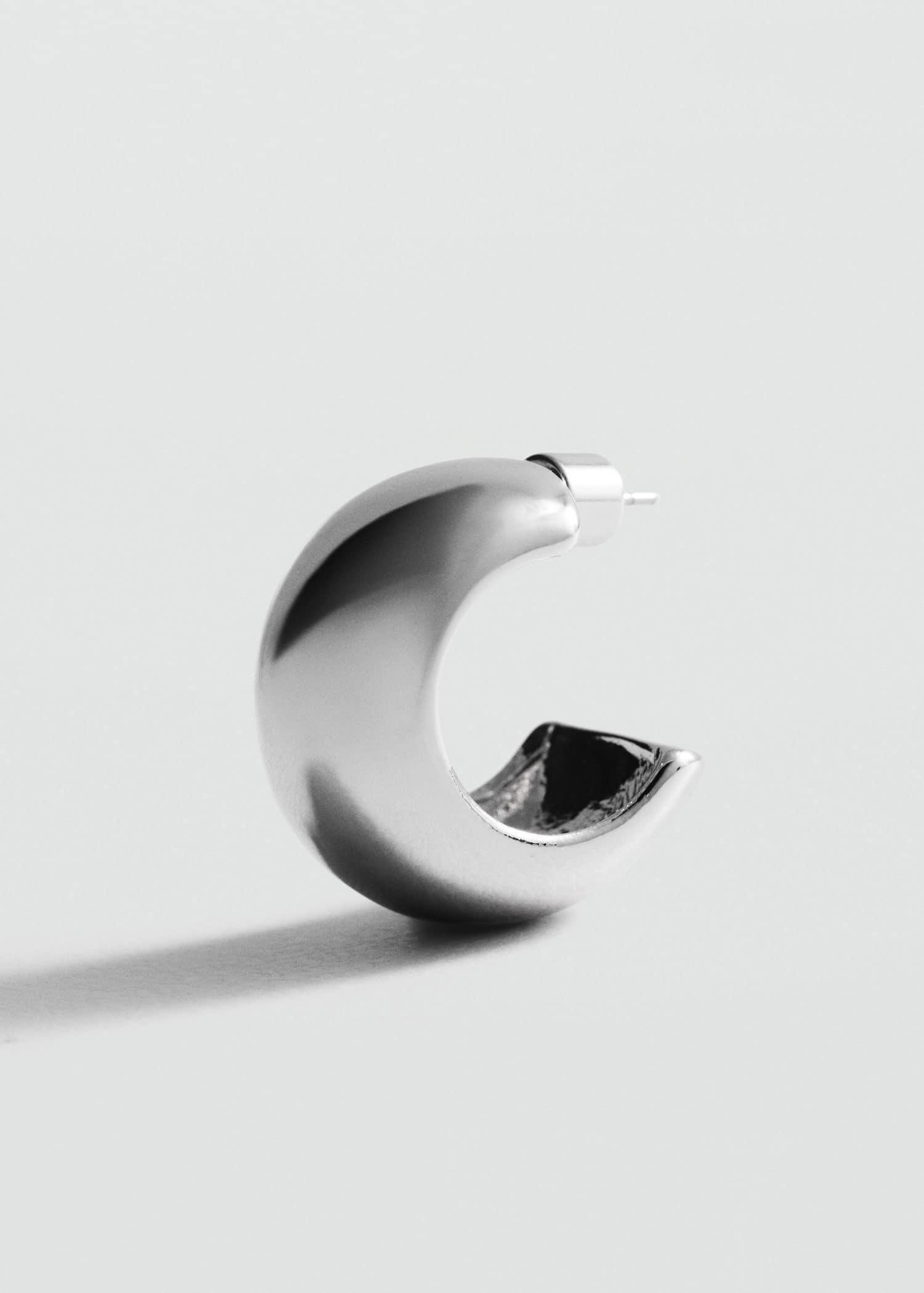 Silver Volume Hoop Earrings, Silver, large image number 0