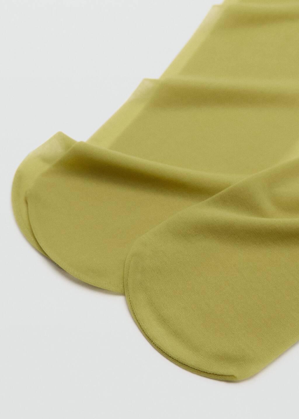 Green Set Of 2 Veiled Socks, Green, large image number 1