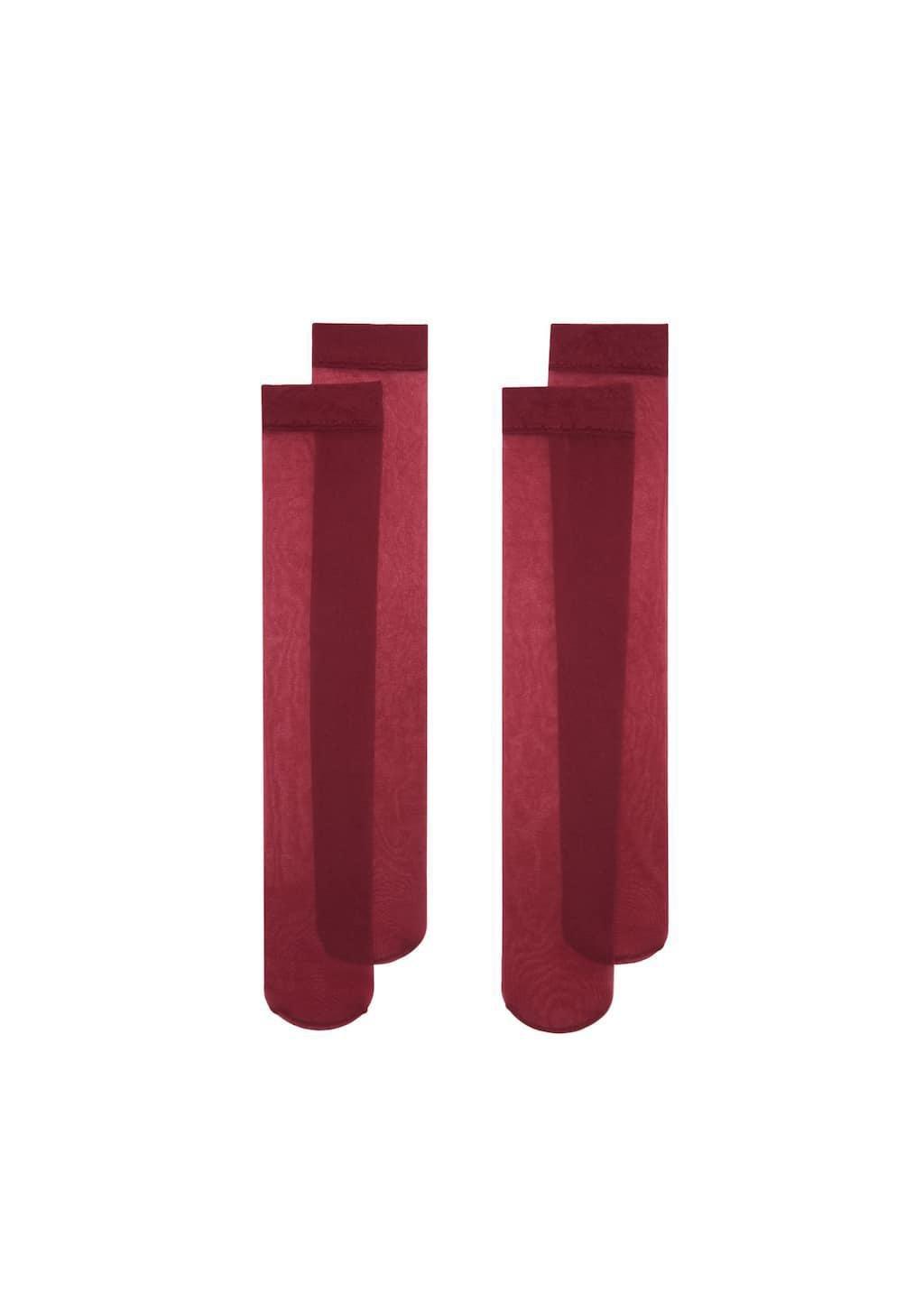 Red Stocking-Type Sock, Dark Red, large image number 1