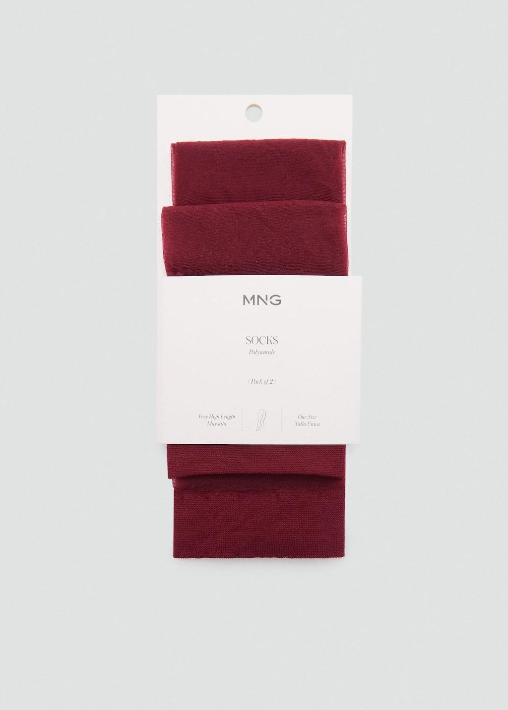 Red Stocking-Type Sock, Dark Red, large image number 3