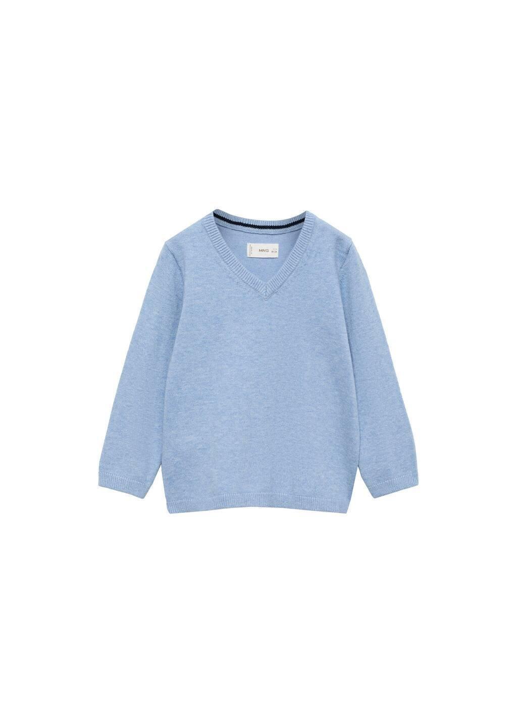 Blue Lt-Pastel V-Neck Sweater, Baby Boy, , large image number 0