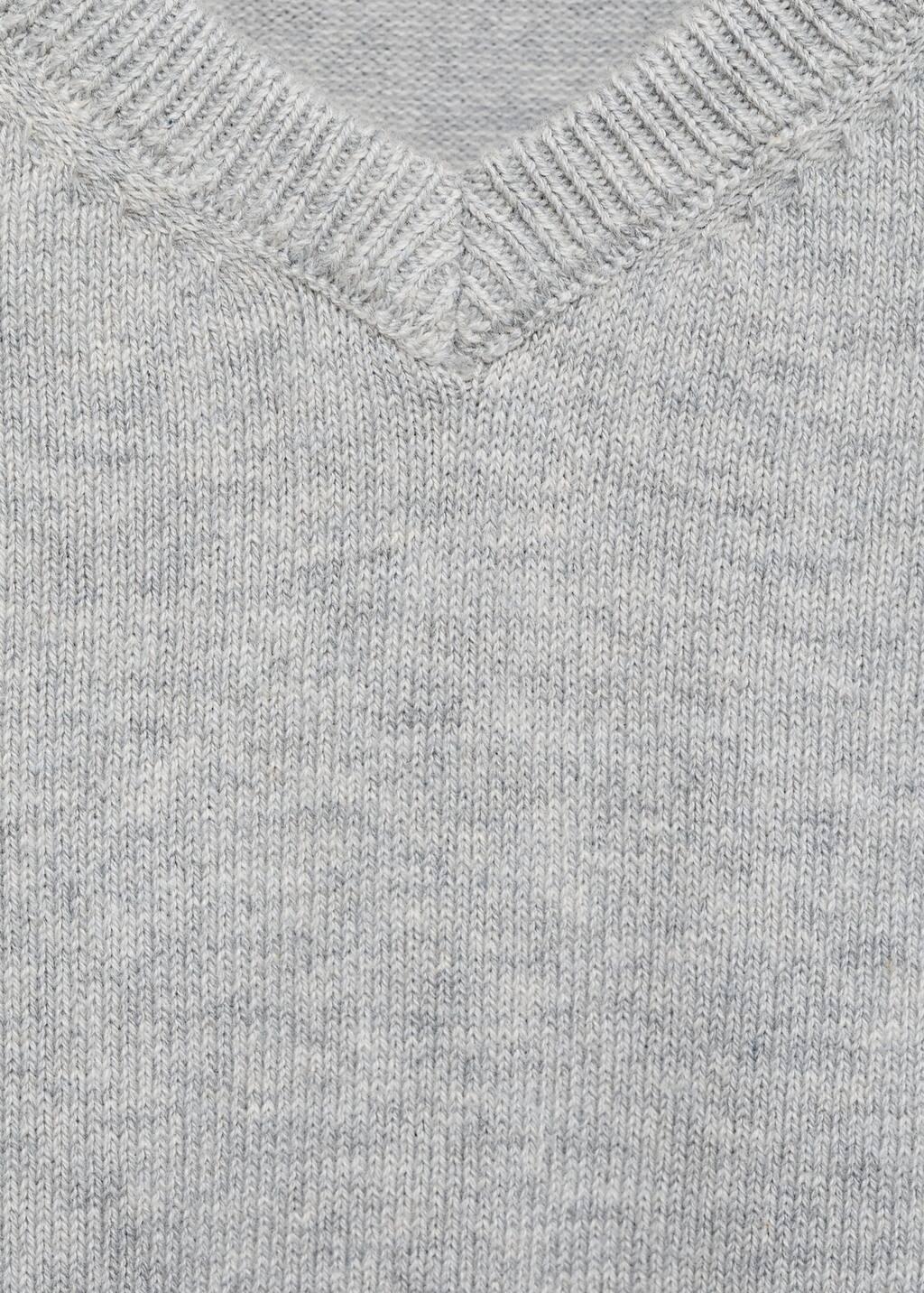 Grey Lt Pastel V-Neck Sweater, Baby Boy, , large image number 2