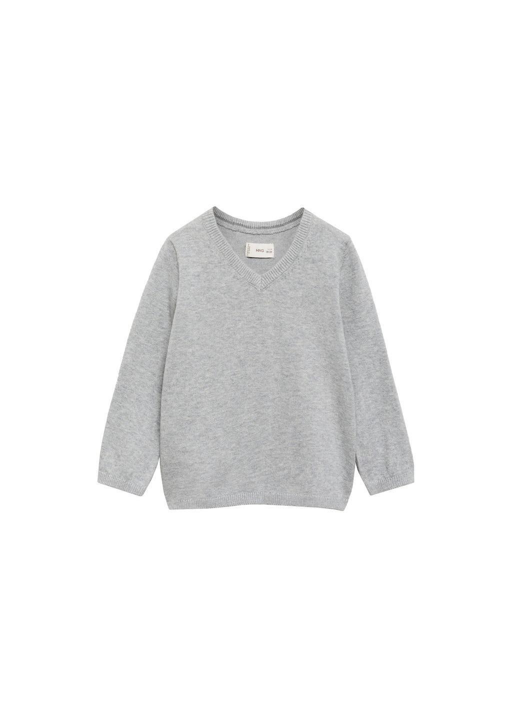Grey Lt Pastel V-Neck Sweater, Baby Boy, , large image number 3