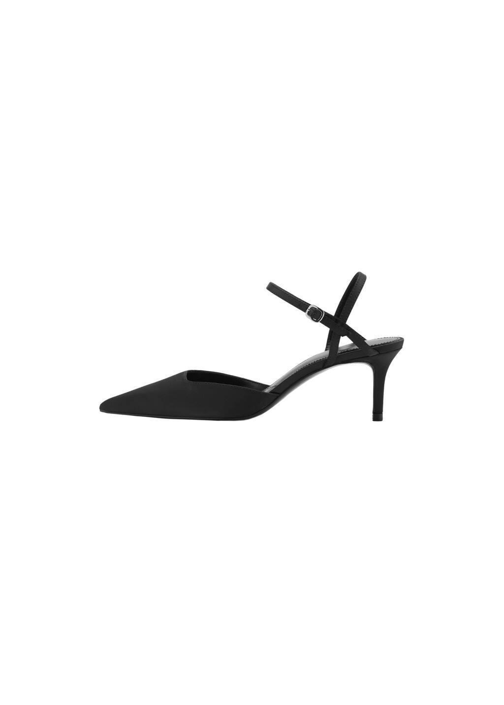 Black High-Heeled Shoes With Straps, , large image number 3