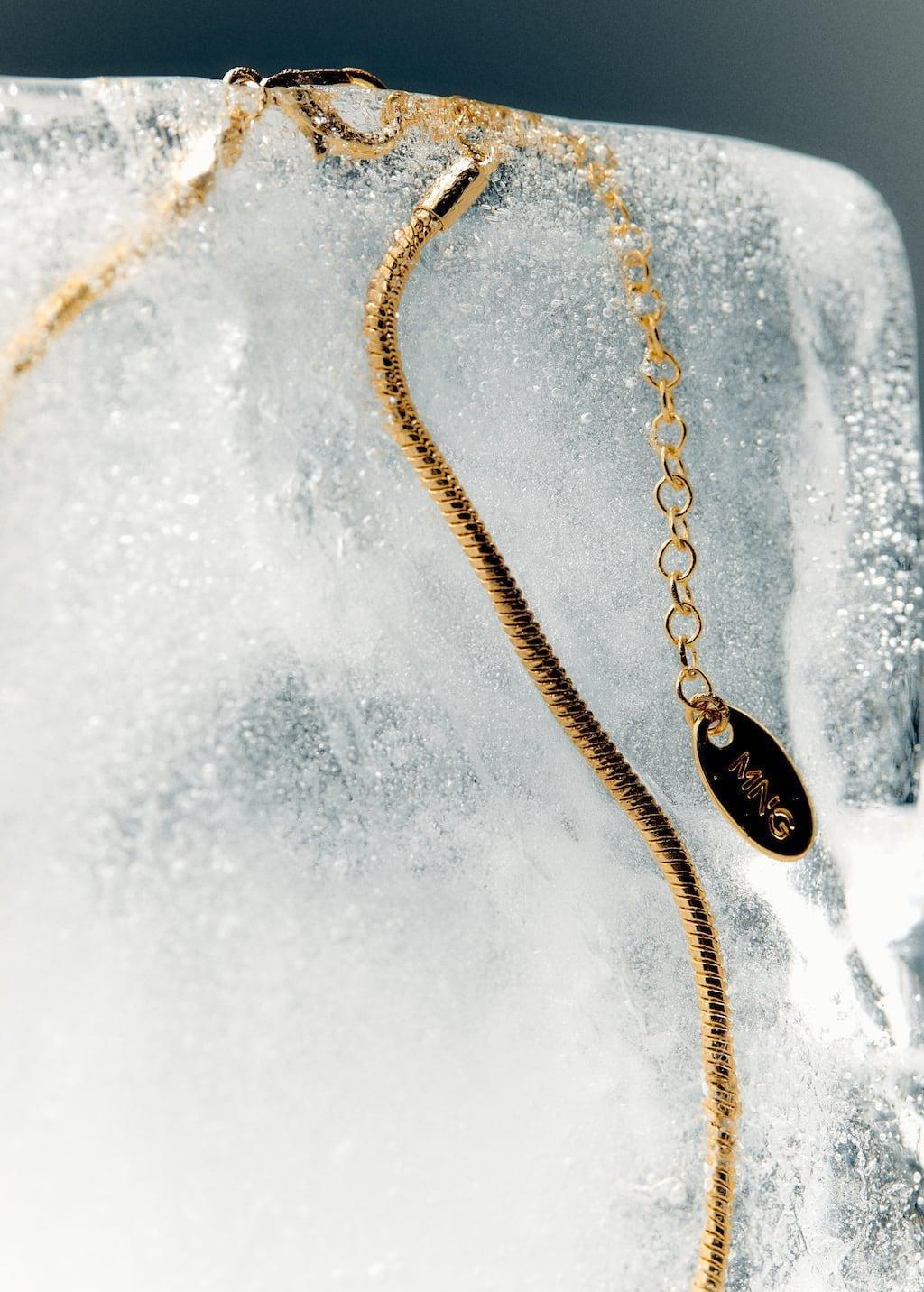 Gold Geometric Pendant Necklace, 0201_OR, large image number 4