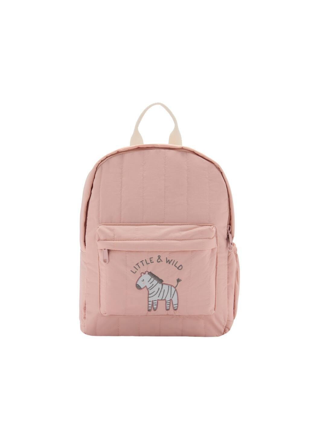 Pink Lt-Pastel Backpack With Embroidered Detail, Baby Girl, Light-Pastel Pink, large image number 3