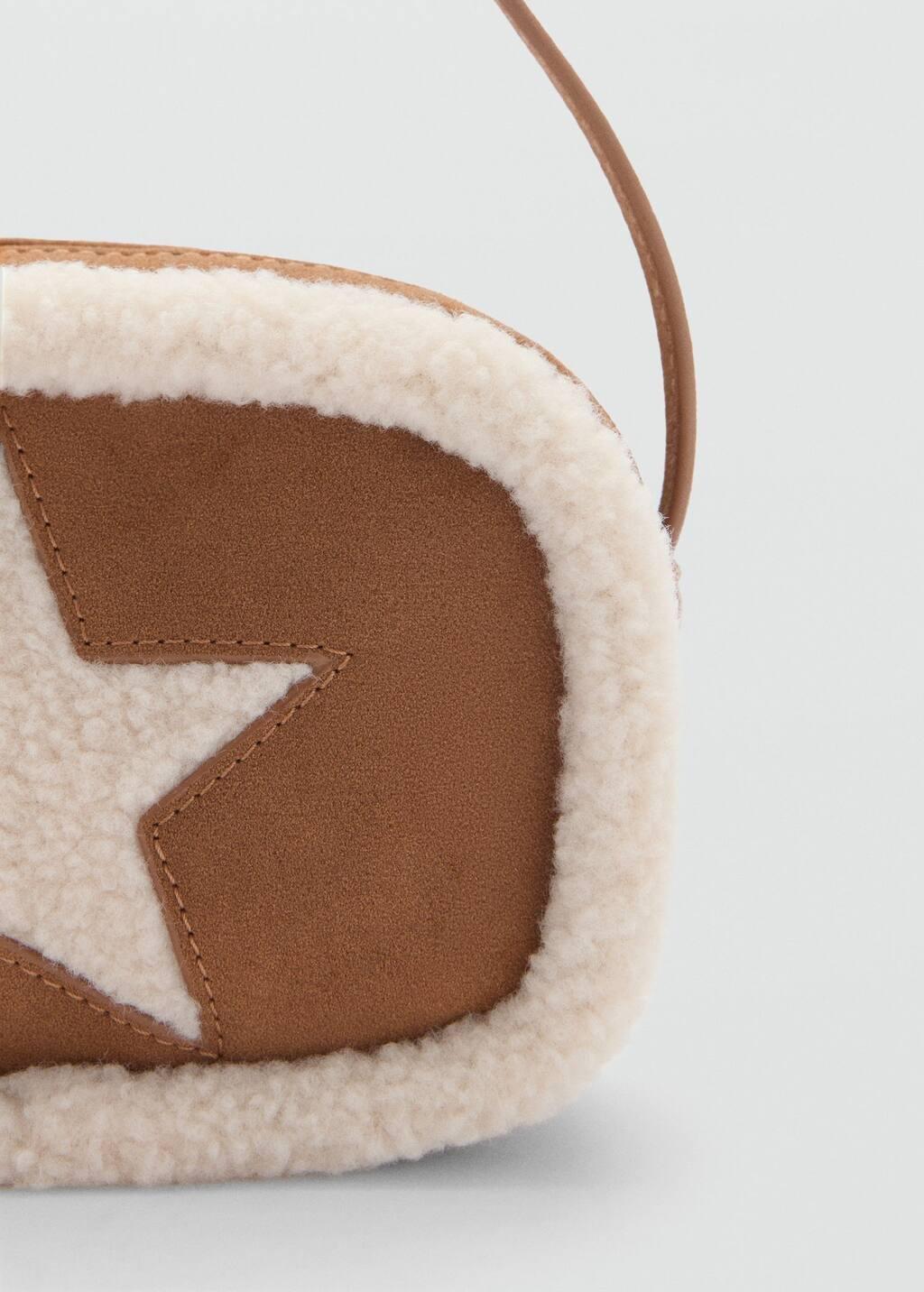 Brown Shearling Star Bag, Kids Girl, Medium Brown, large image number 2