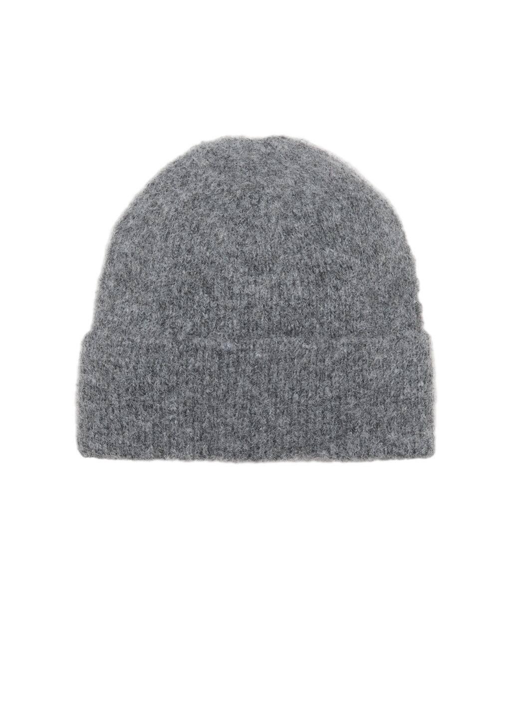 Grey Knit Beanie, 0201_96, large image number 1