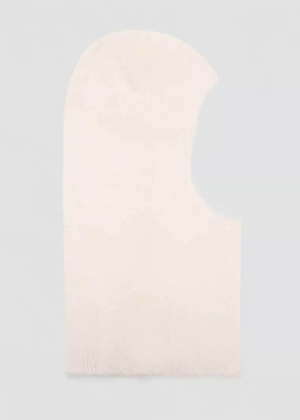 Beige Knitted Balaclava, Light Beige, large image number 0