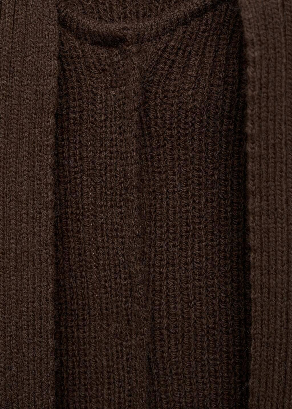 Brown Cape Scarf Buttons, Dark Brown, large image number 3
