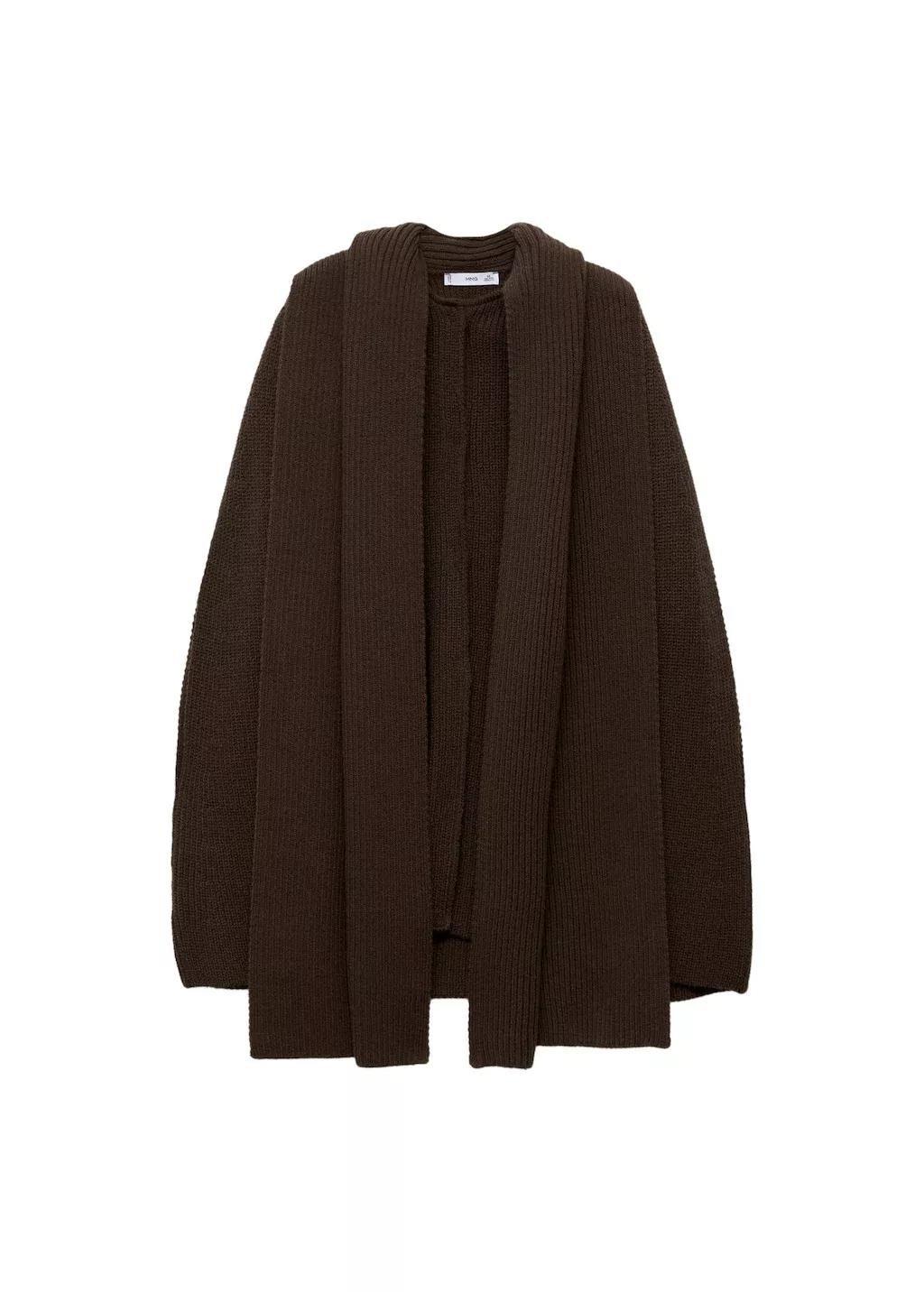 Brown Cape Scarf Buttons, Dark Brown, large image number 5