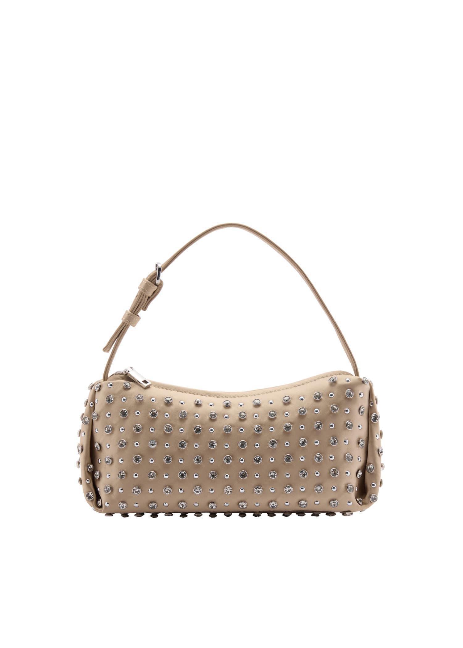 Gold Beaded Shoulder Bag, Gold, large image number 3