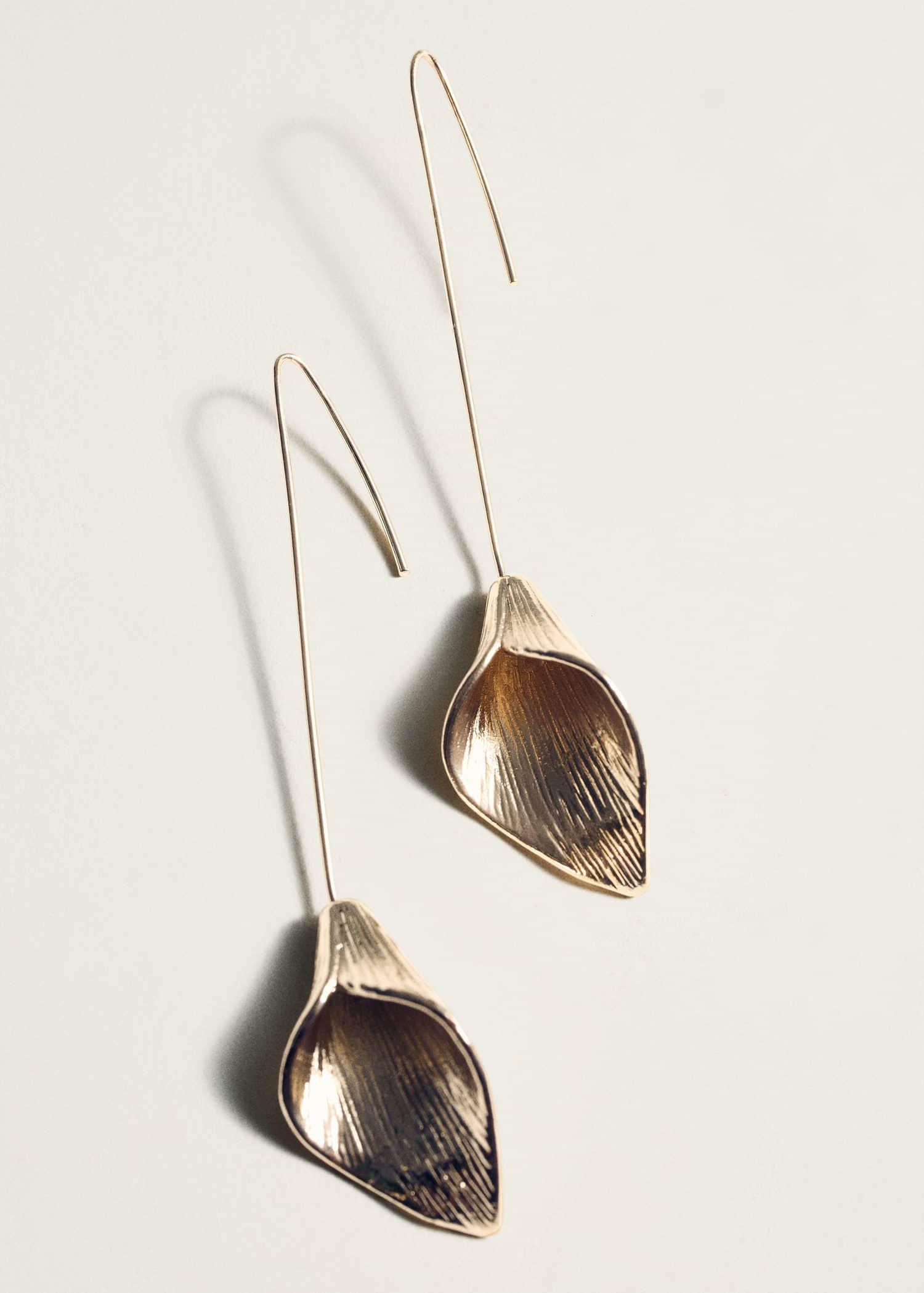 Gold Long Star Earrings, Gold, large image number 1