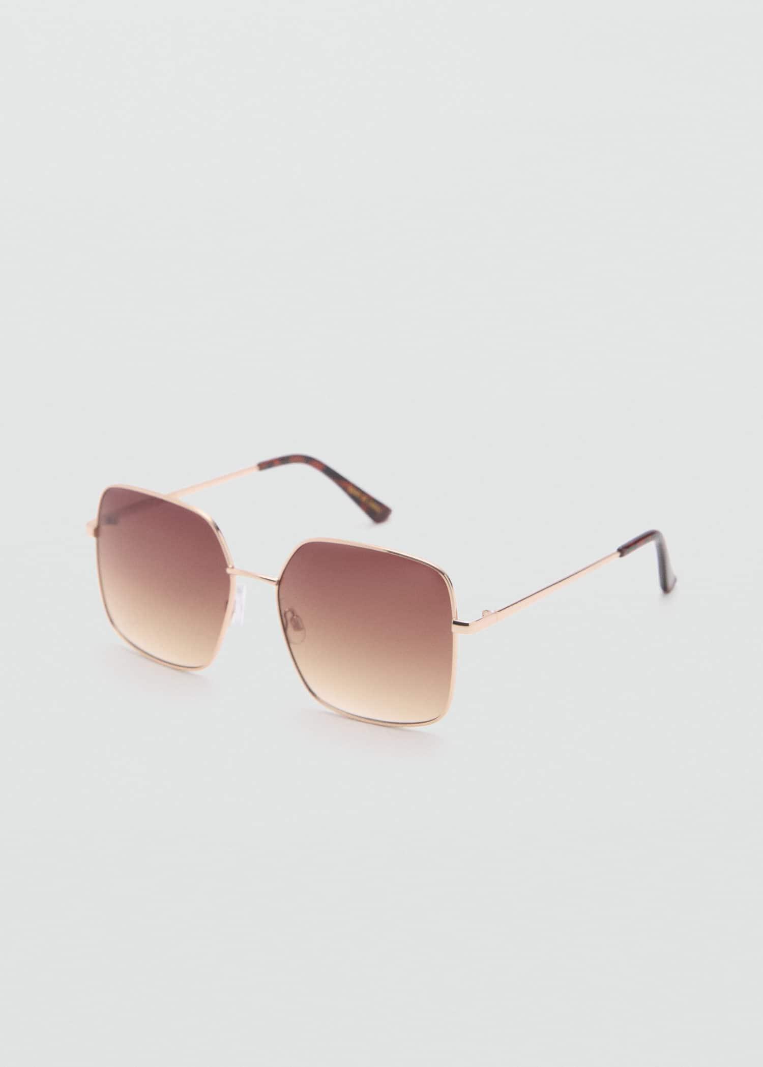 Gold Metallic Frame Sunglasses, Gold, large image number 0
