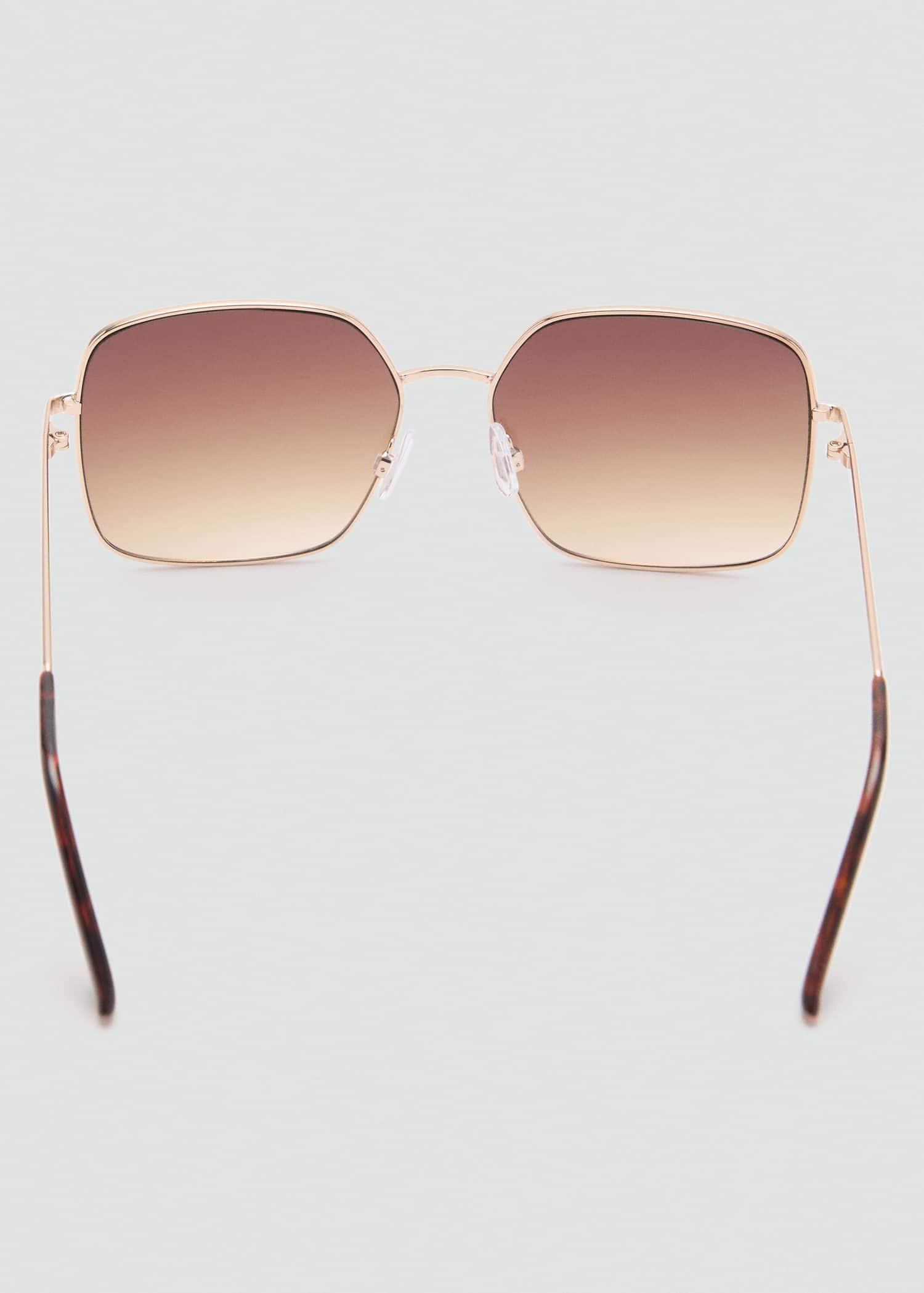 Gold Metallic Frame Sunglasses, Gold, large image number 1