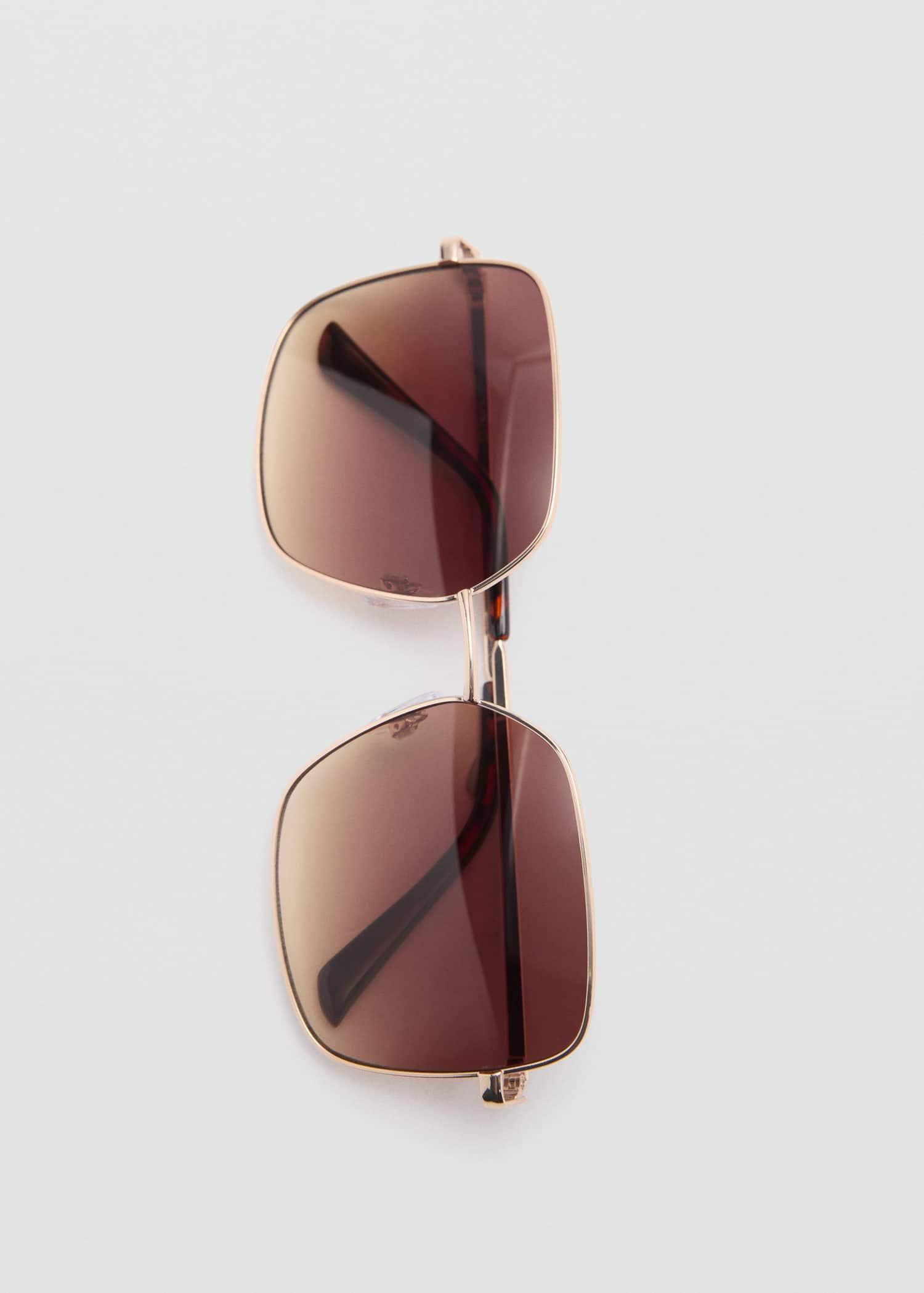 Gold Metallic Frame Sunglasses, Gold, large image number 2