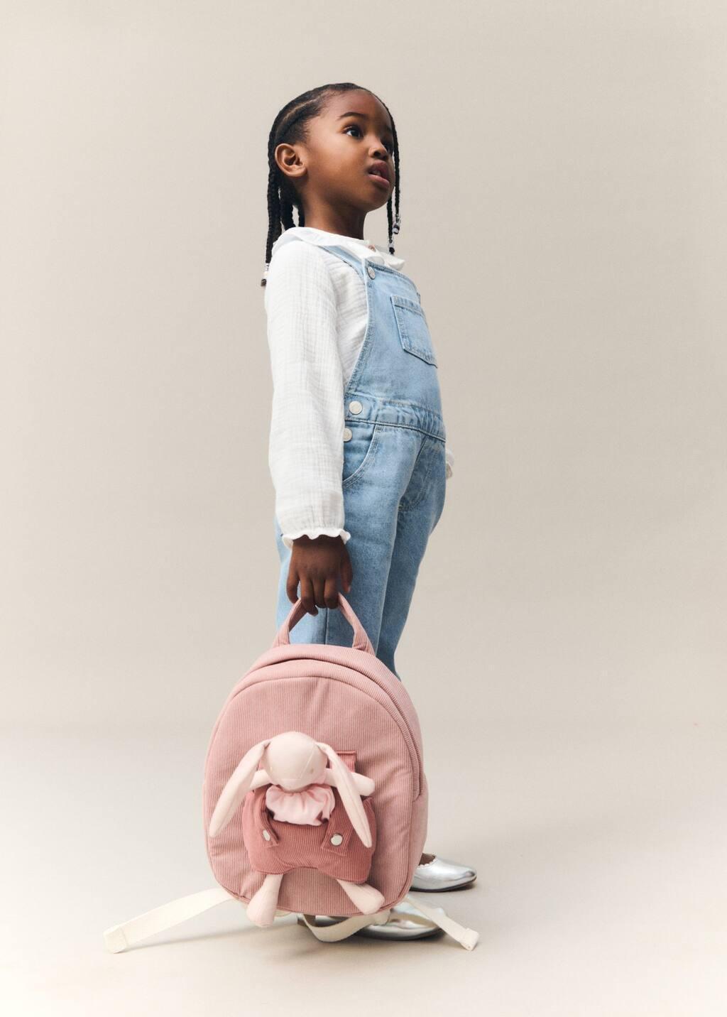 Pink Lt-Pastel Rabbit Toy Backpack, Baby Girl, Light-Pastel Pink, large image number 4