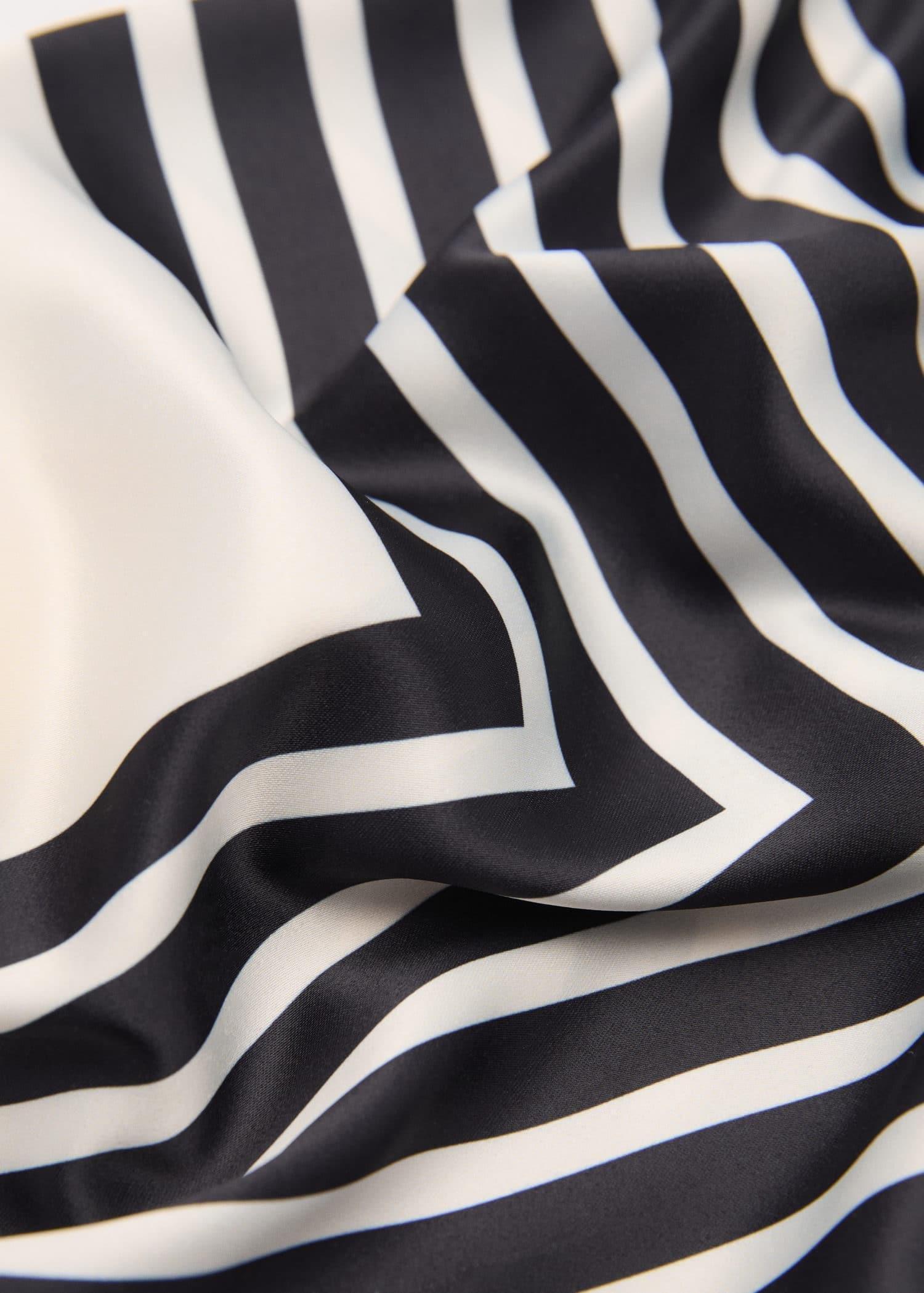 Black Bicolour Printed Scarf, 0201_99, large image number 0