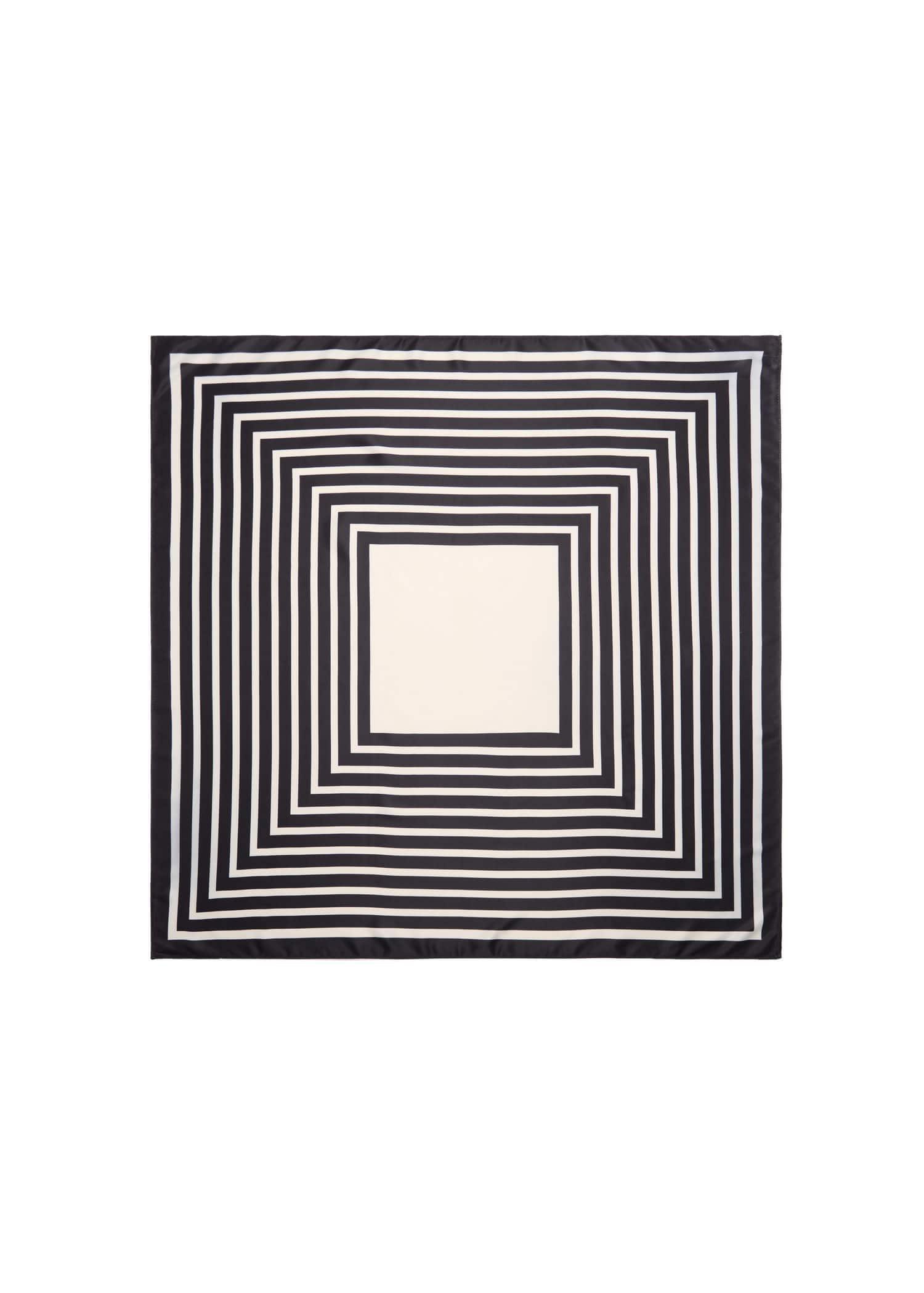 Black Bicolour Printed Scarf, 0201_99, large image number 2