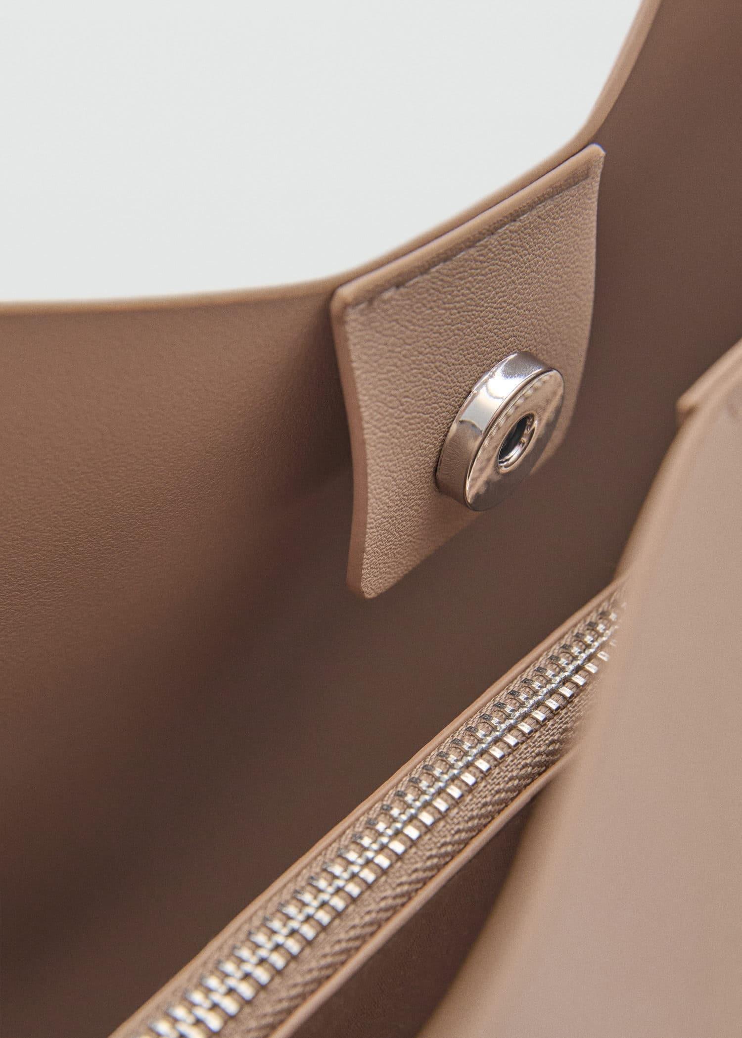 Brown Lt Pastel Shopper Bag With Buckle, Light Pastel Brown, large image number 2
