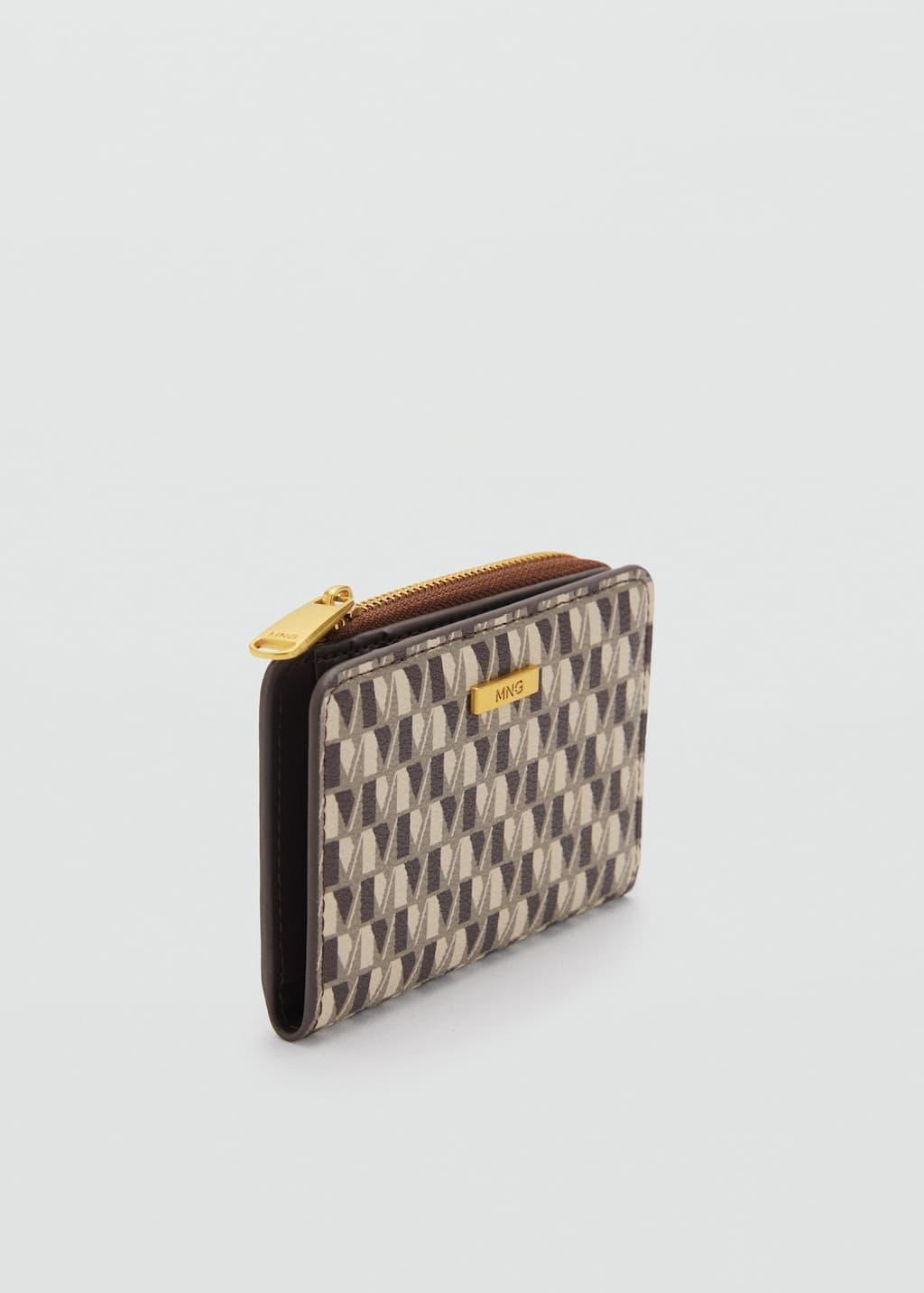 Brown Wallet With Printed Logo, Medium Brown, large image number 0