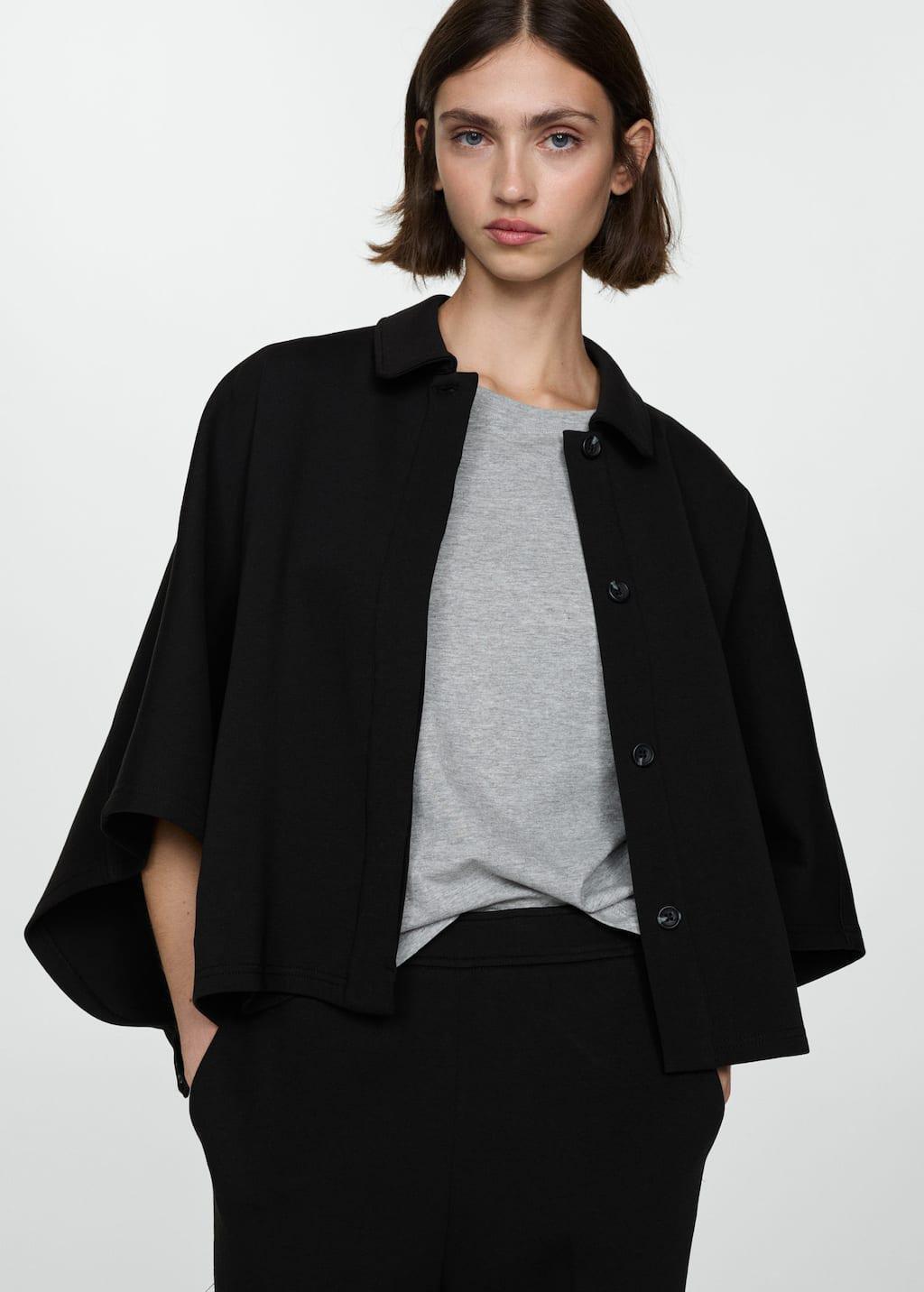 Black cape jacket online