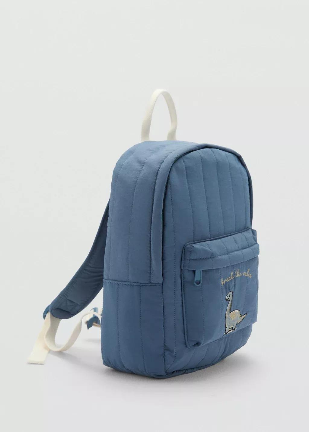 MEDIUM BLUE Backpack with embroidered detail, Baby Boy, Medium Blue, large image number 0