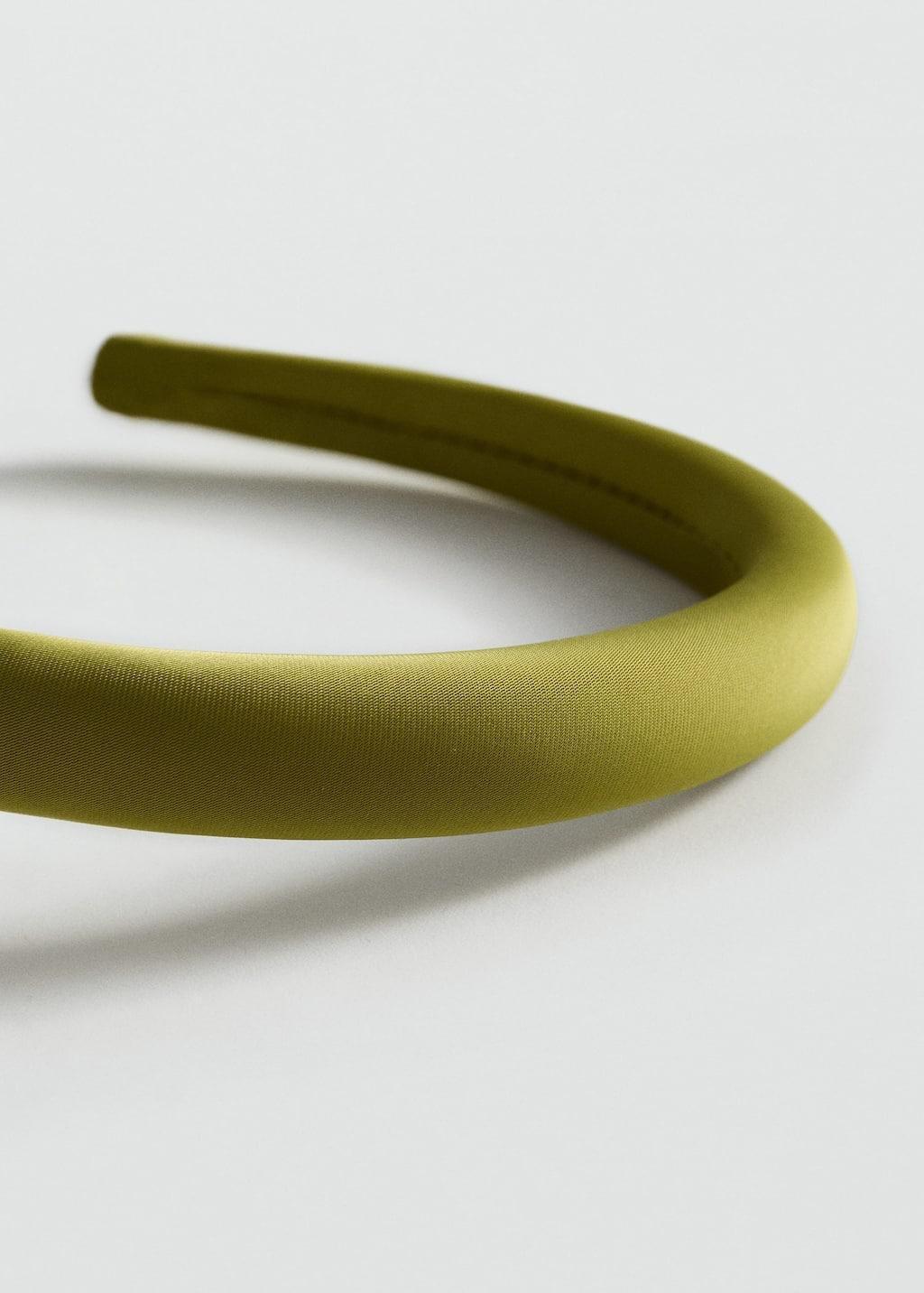 Green Satin Padded Headband, 0201_43, large image number 0