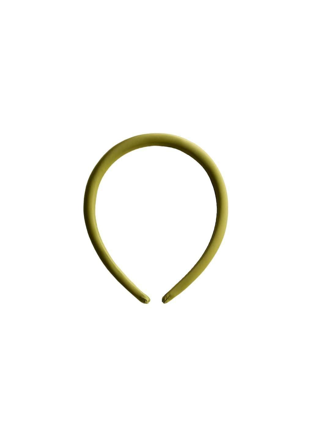Green Satin Padded Headband, 0201_43, large image number 1