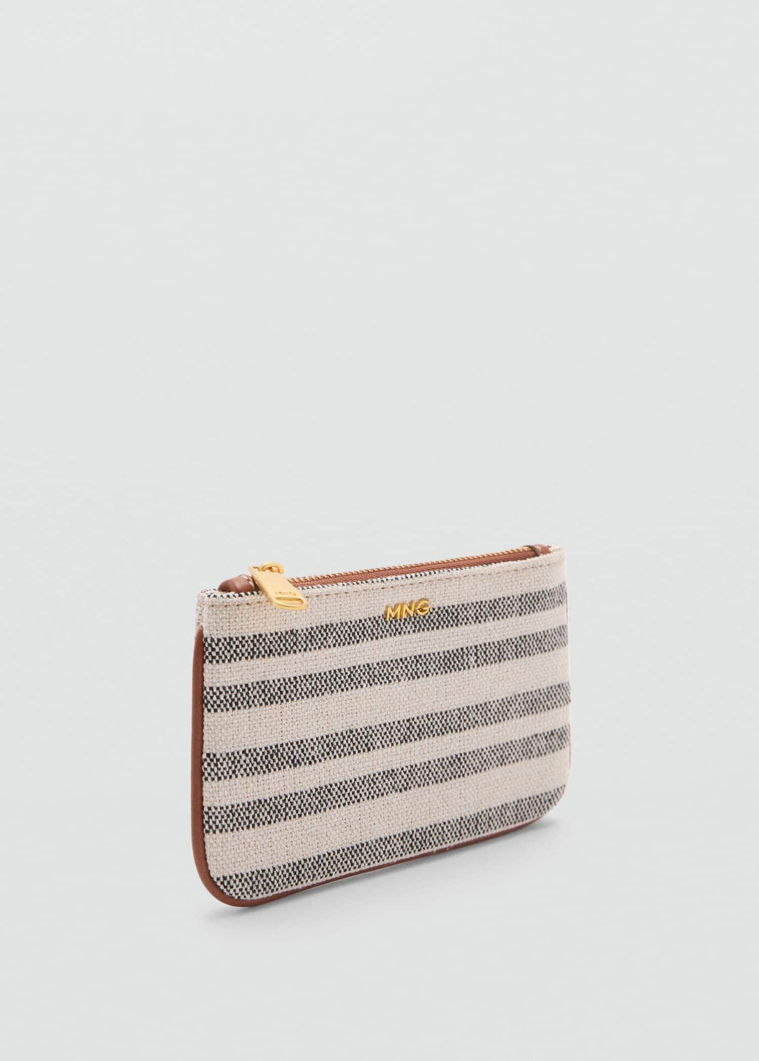 Brown Stripe-Print Wallet, 0201_CU, large image number 0