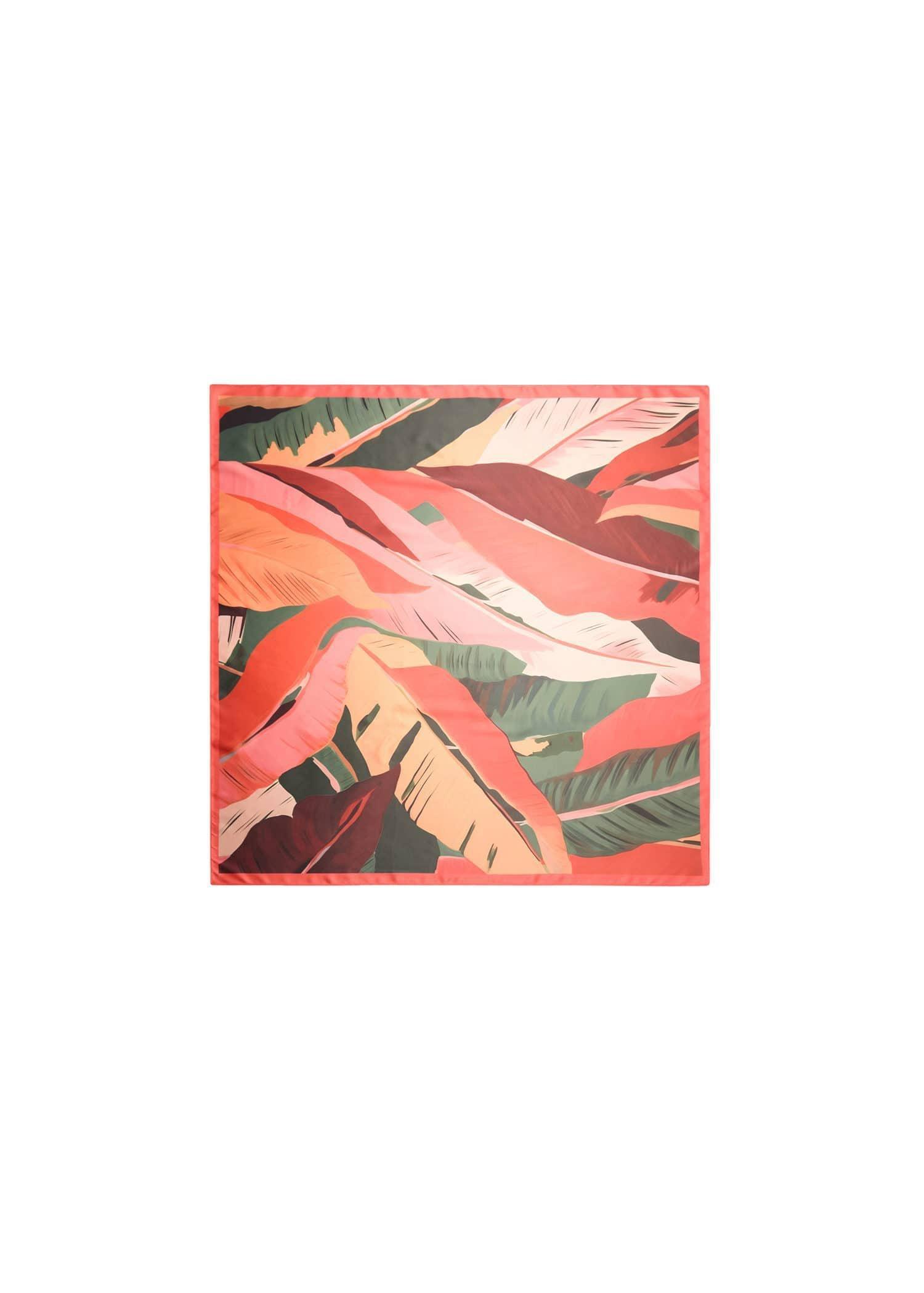 Red Multicolour Print Scarf, Bright Red, large image number 2