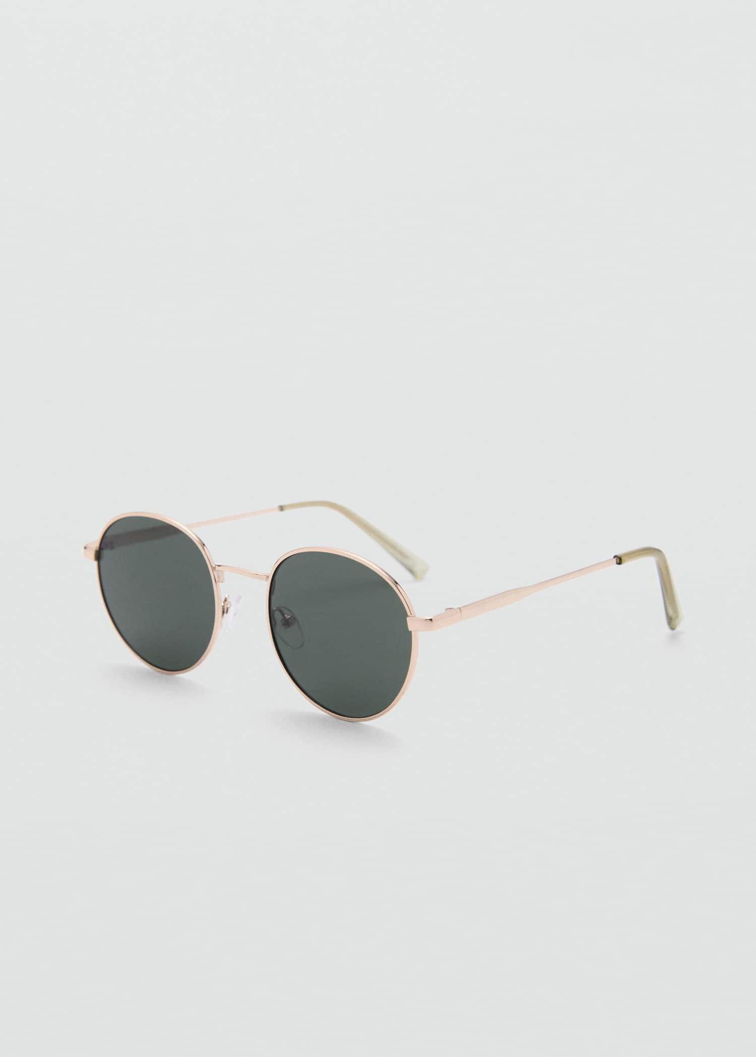 Gold Round Metal Sunglasses, Gold, large image number 0