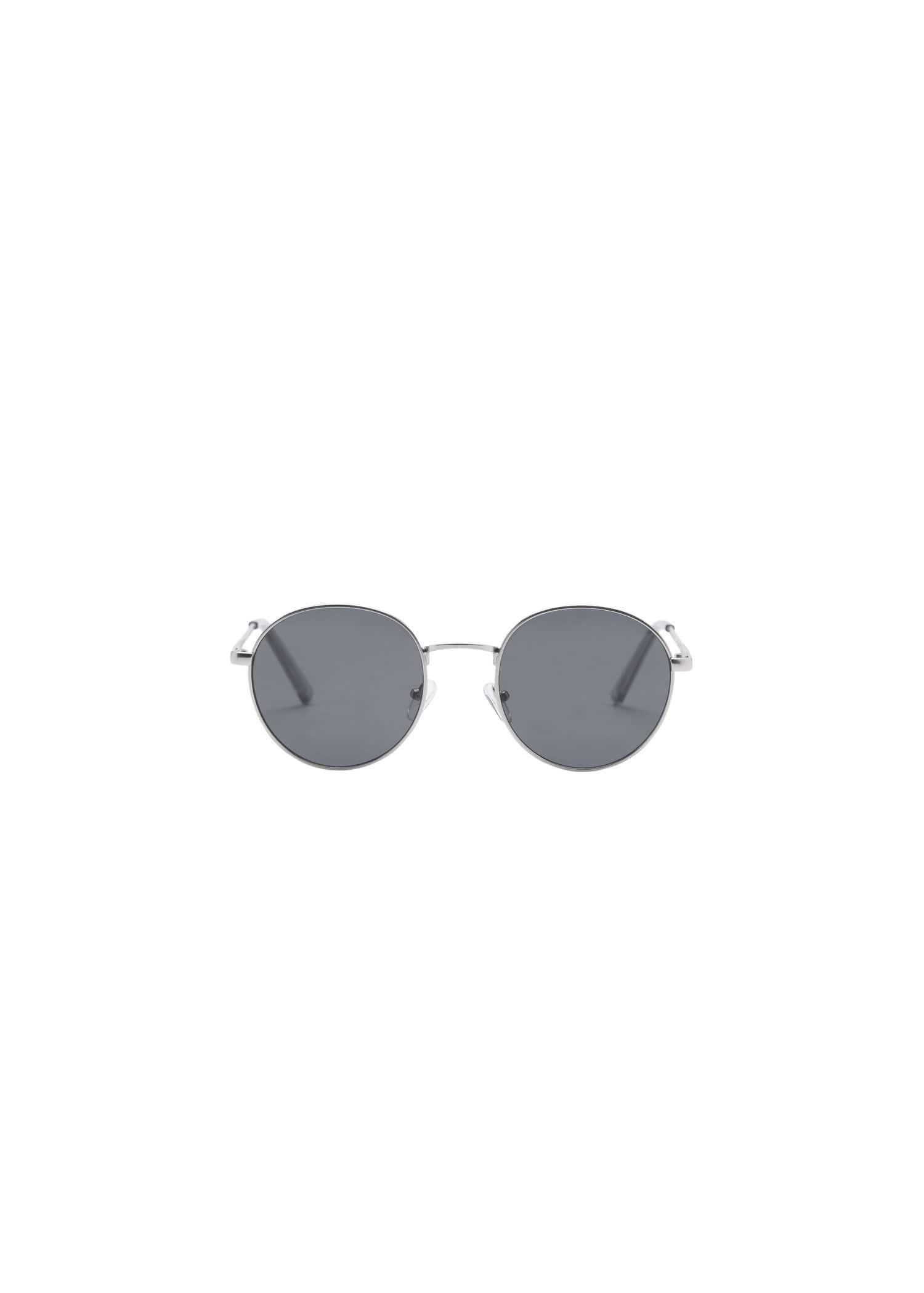 Silver Round Metal Sunglasses, Silver, large image number 3