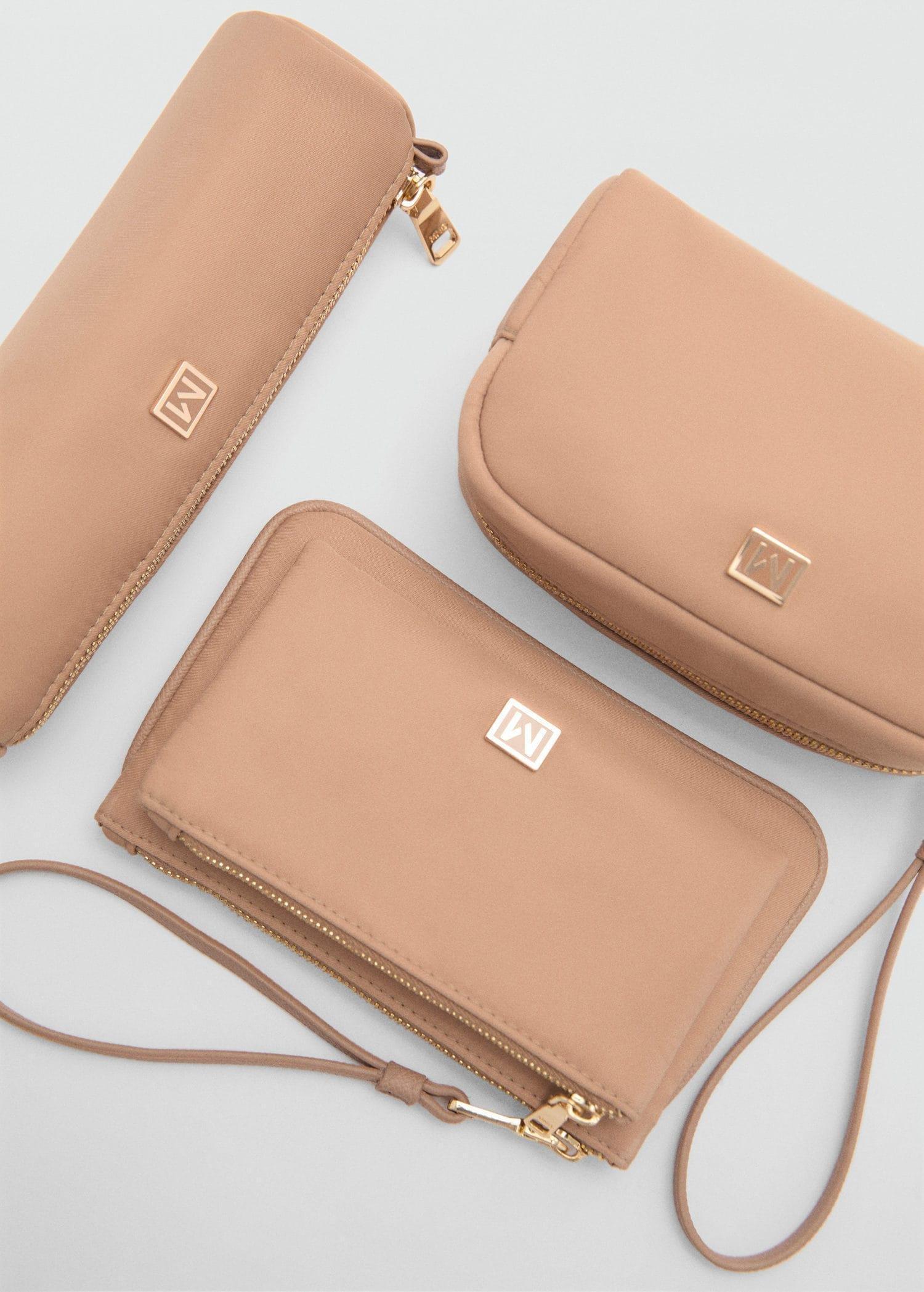 Beige Logo Zipped Pencil Case, Light Beige, large image number 2